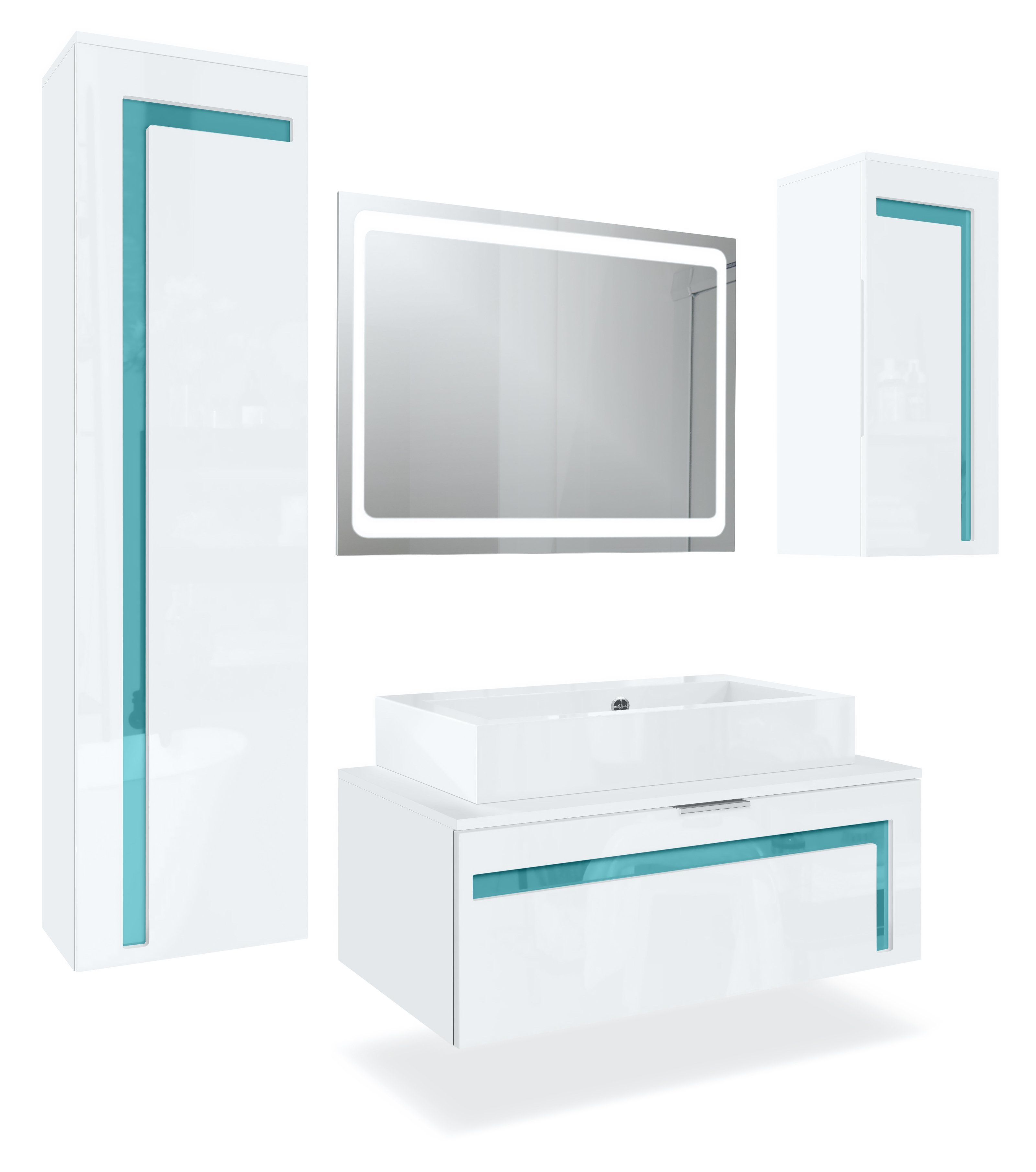 Vladon Badmöbel-Set Aloha V2, (Badezimmer-Set mit günstig online kaufen