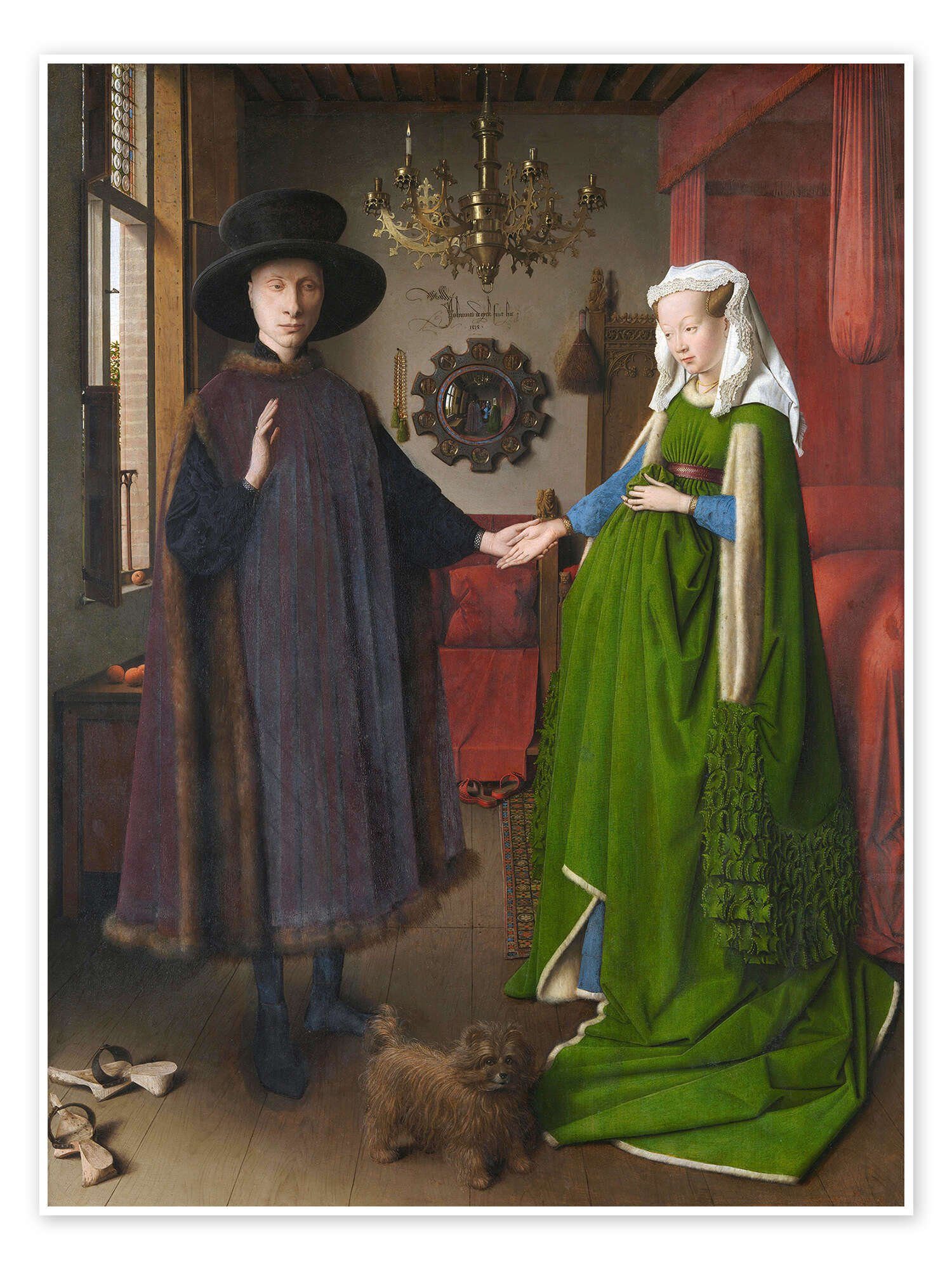 Posterlounge Poster Jan van Eyck, Arnolfini-Hochzeit, Malerei