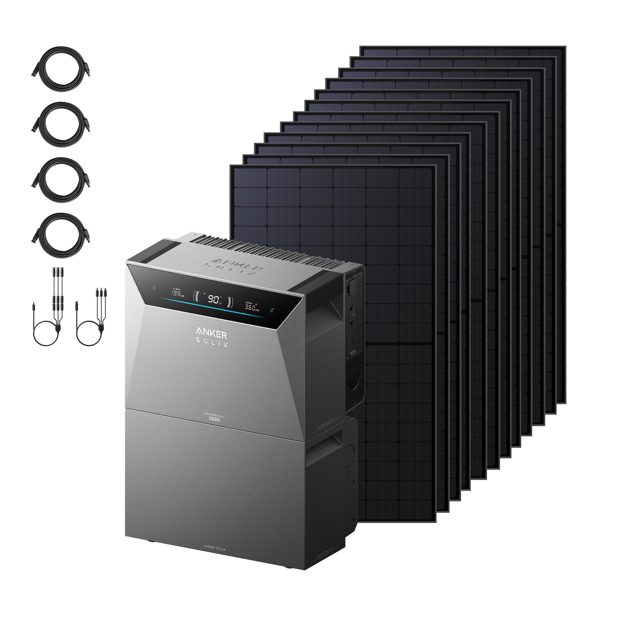 Anker Stromerzeuger Anker SOLIX Solarbank 4 Pro, 5000W, 4 MPPT, 30kWh, Plug & Play, (19-tlg)