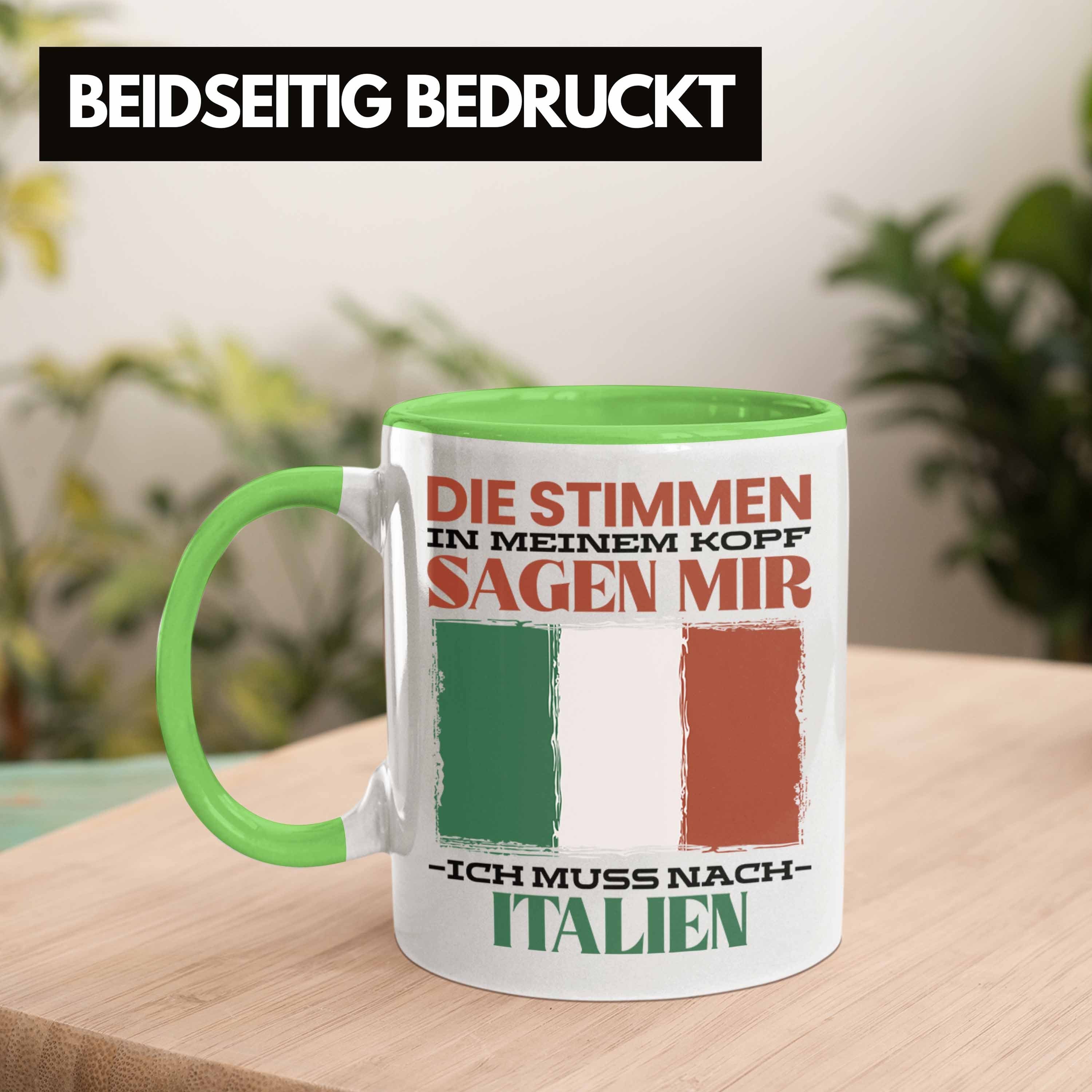 Spruch Urlaub Geschenkidee Trendation Grün Geschenk Heimat Italien Italiener Tasse Tasse