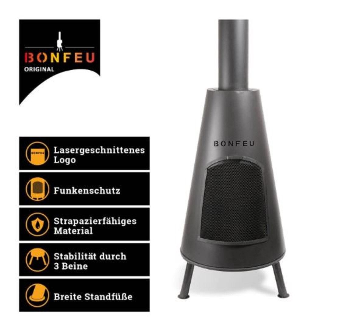 BonFeu Gartenkamin BonPyra Terrassenofen Schwarz günstig online kaufen