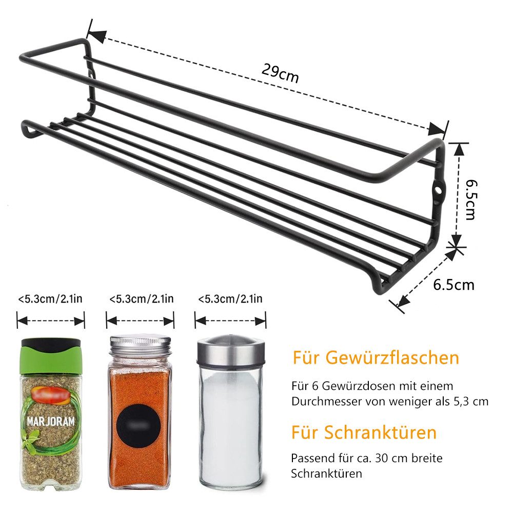 TUWENA Gewürzregal Gewürzregal Wand 4-Etagen Gewürz Organizer, Metall Gewür günstig online kaufen