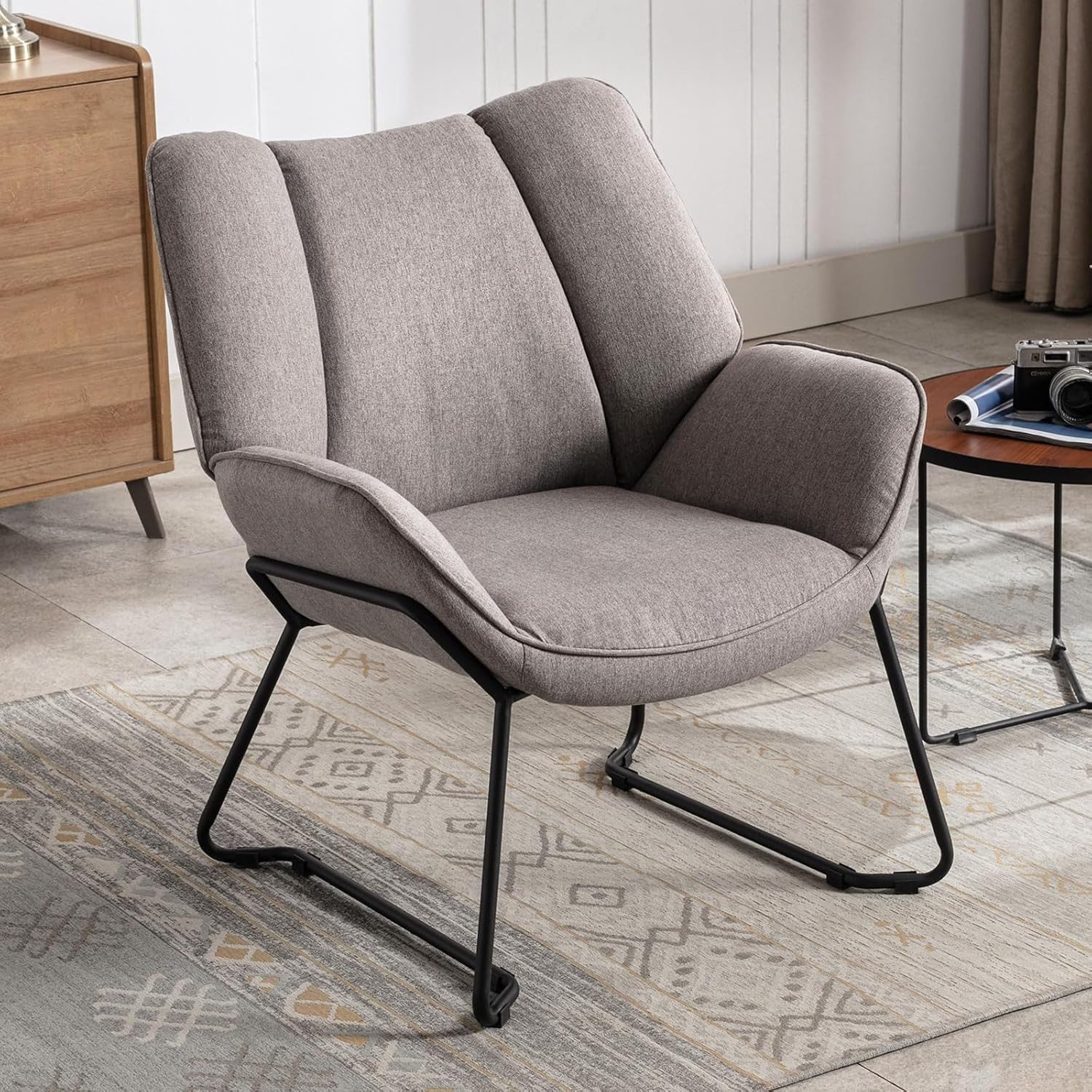 CHAIRUS Sessel Relaxsessel Ohrensessel Freizeitsessel Polsterstuhl mit Metallbeinen (1-St), Gepolsterter Lehnensessel für Wohnzimmer, Schlafzimmer
