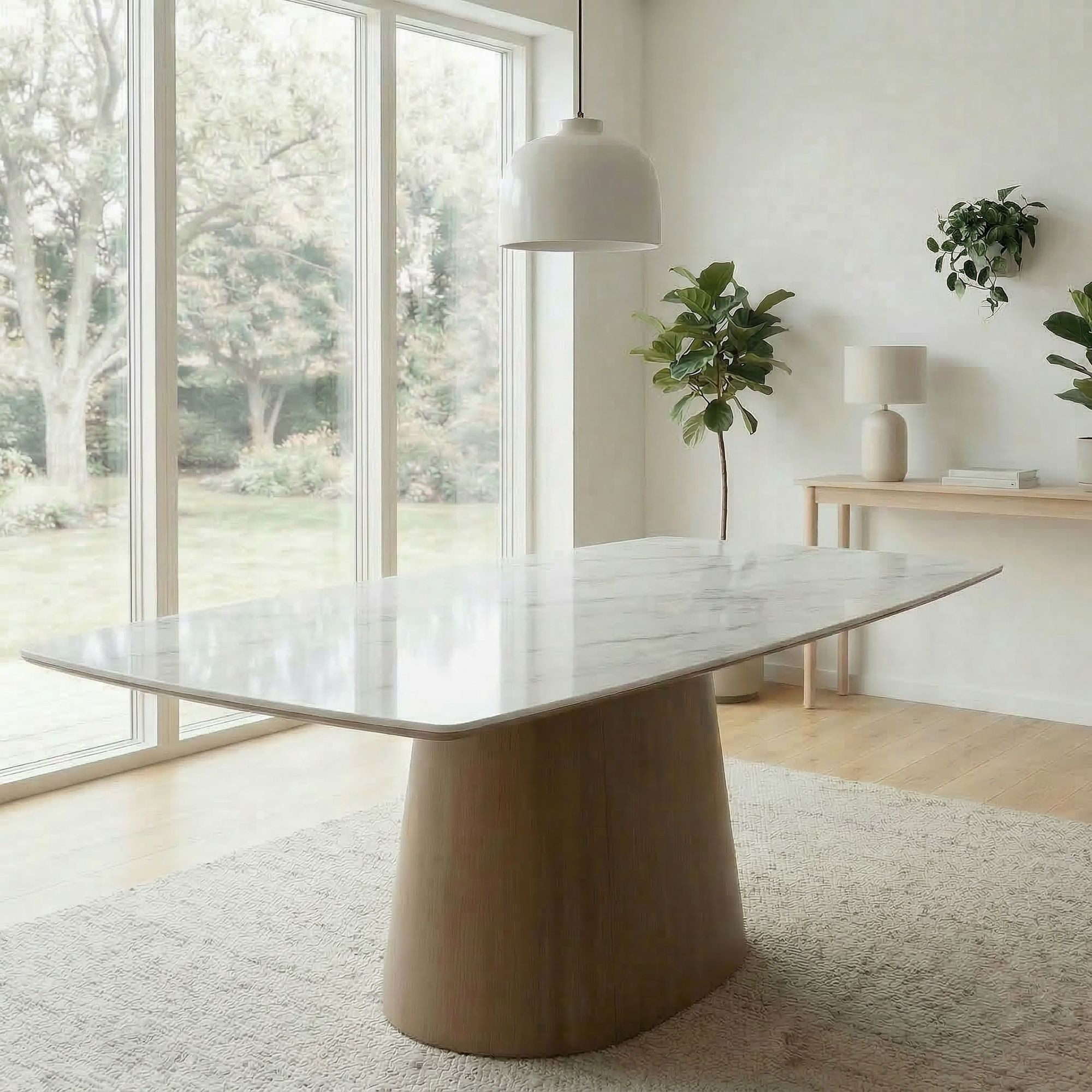 FINEBUY Esstisch FB115650 Esszimmertisch 200cm Marmor Optik Küchentisch 10 Personen (Großer Tisch für gesellige Essbereiche), Stilvoll robust und ideal für den Alltag
