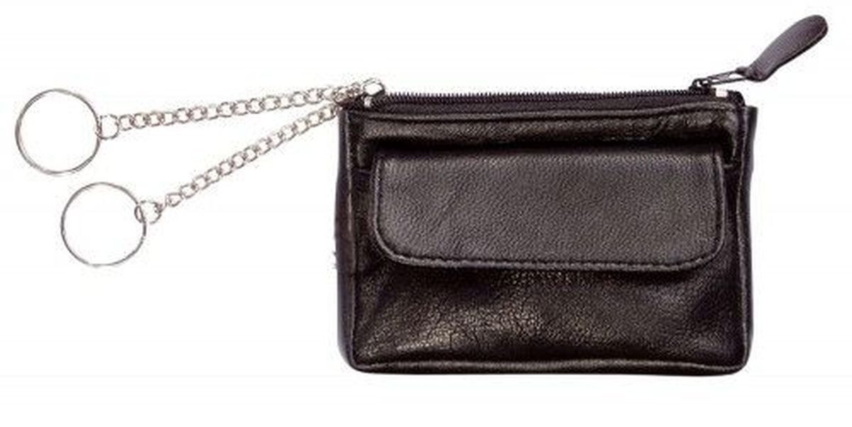 Gürteltasche Schlüsseletui 11x7,5cm Leder schwarz