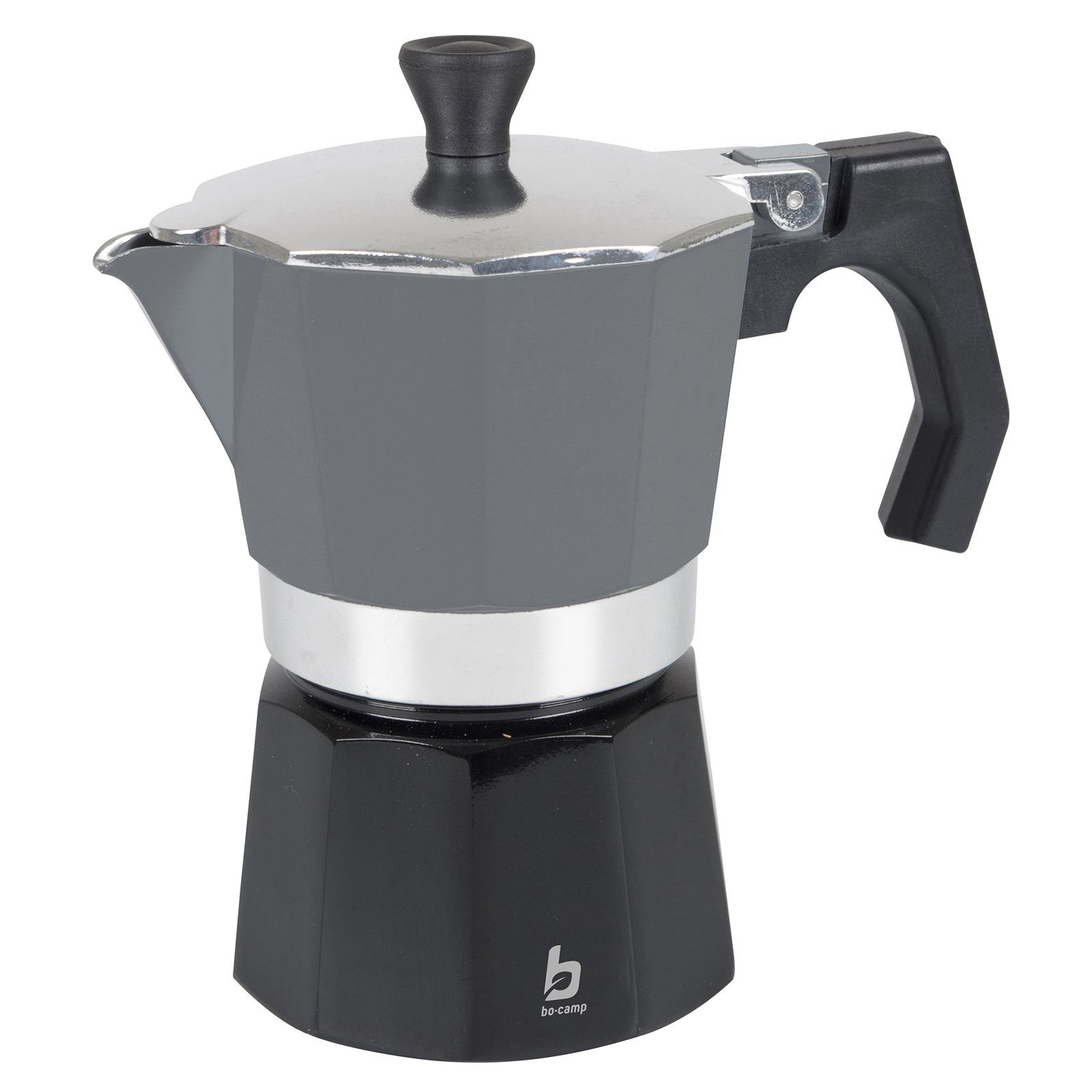 Bo-Camp Permanentfilter Espressokocher Percolator Kaffee Kocher, Aluminium, Espresso Kanne Alu 2-6 Tassen