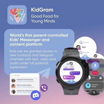 elari Smartwatch (4G), 4G Kinderuhr mit GPS und Funktion GPS-Tracker Kind Jungen und Mädchen