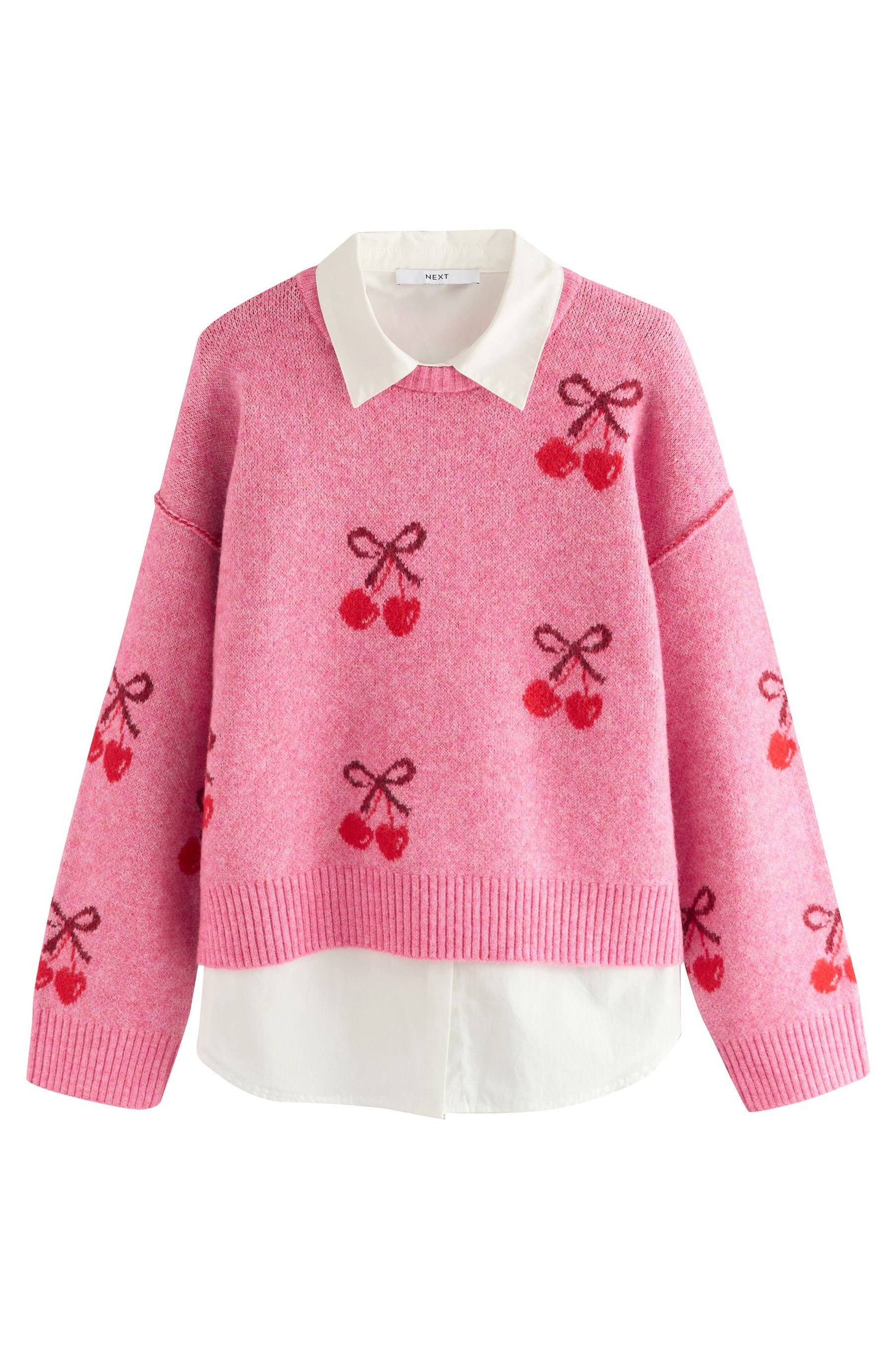 Next Strickpullover Strickpullover mit Hemdlage, Kragen und Wollanteil (2-t günstig online kaufen