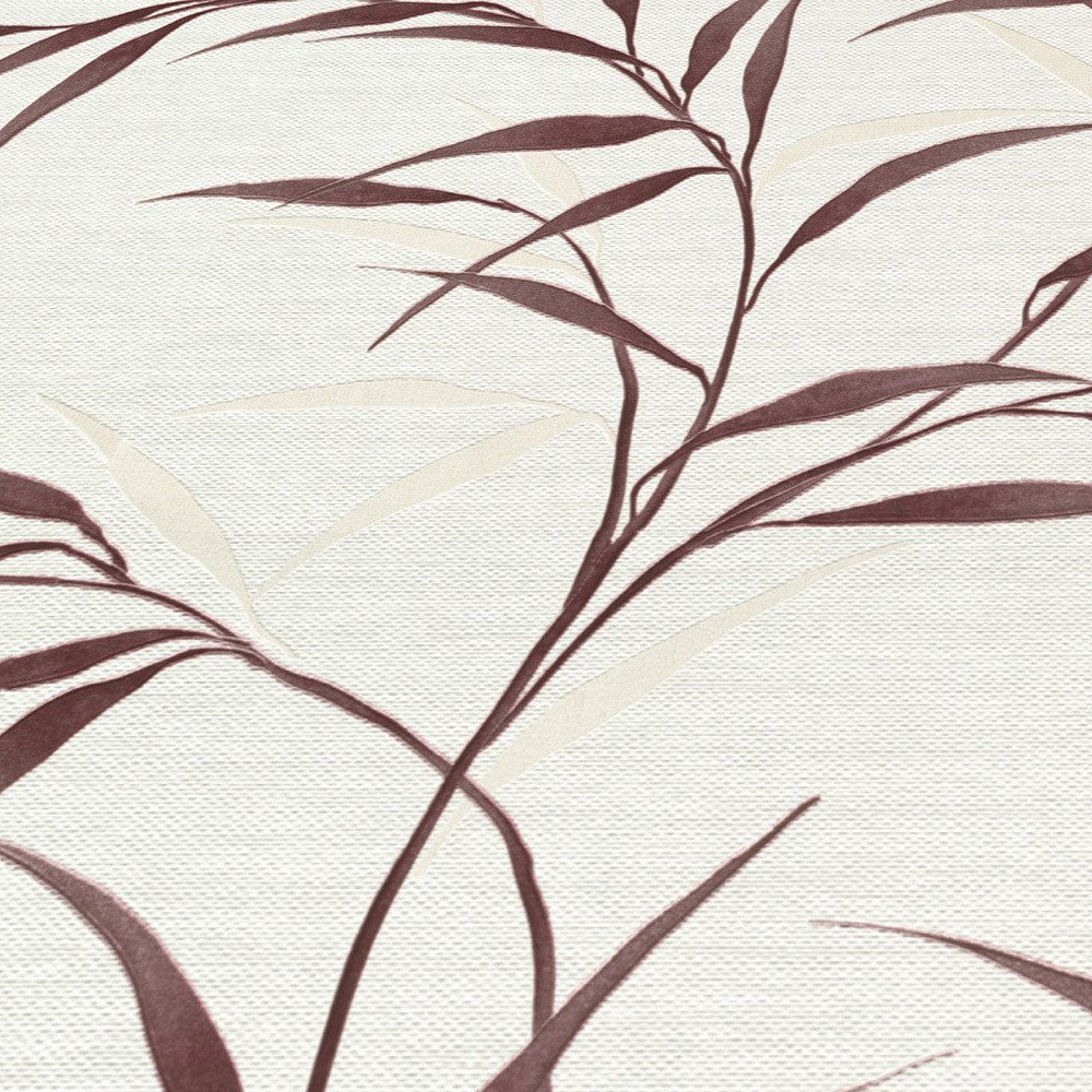 Erismann Vliestapete Blätter Floral Weiß Rot Metallic 10528-06 Guido Maria Kretschmer