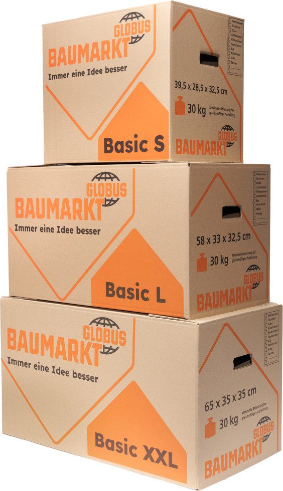 Globus Baumarkt Umzugskarton Globus Umzugskarton Profi XL Innenmaß 64x34x33,5cm