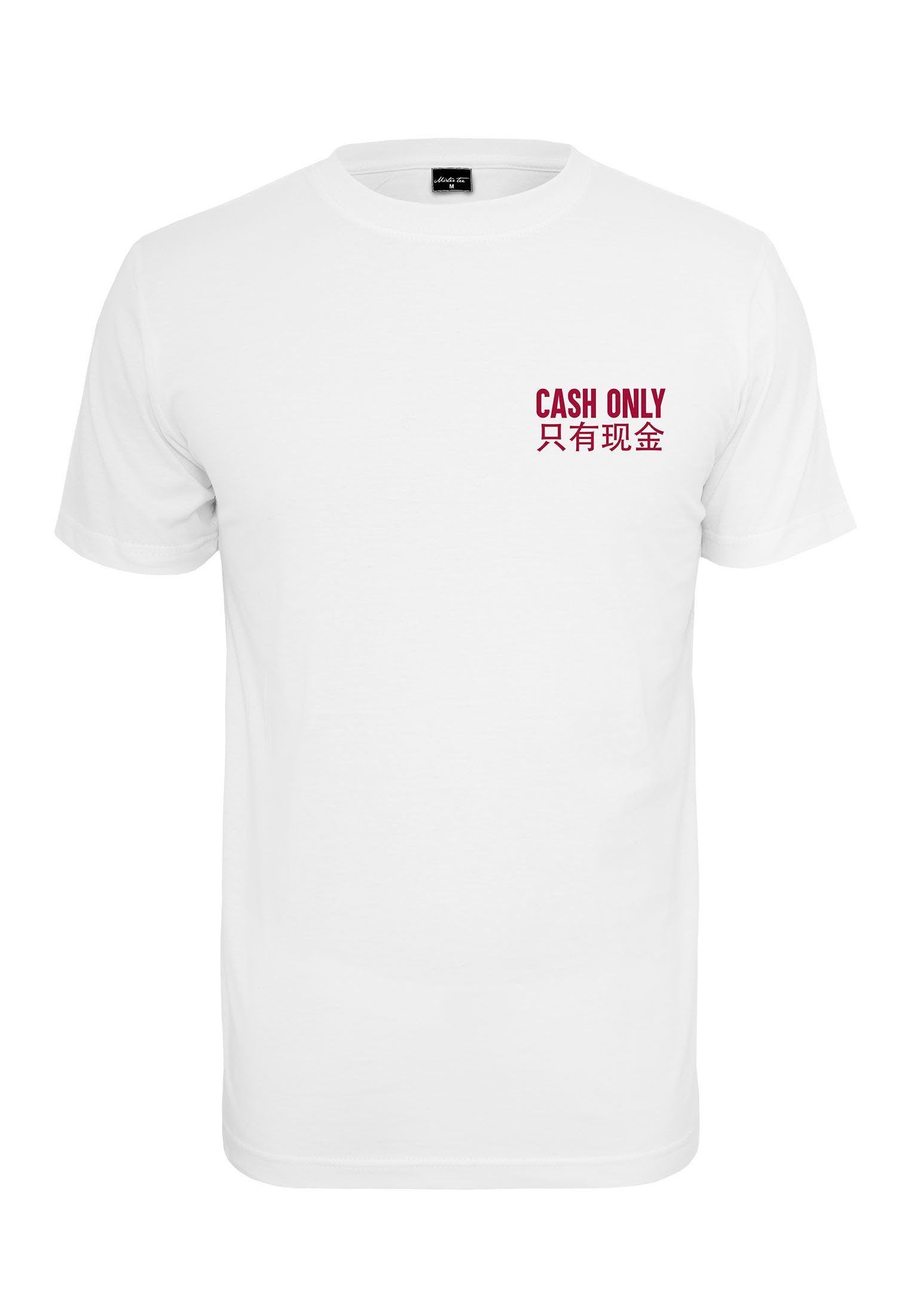 MisterTee Mister Only Cash white (1-tlg) Tee Tee T-Shirt Herren