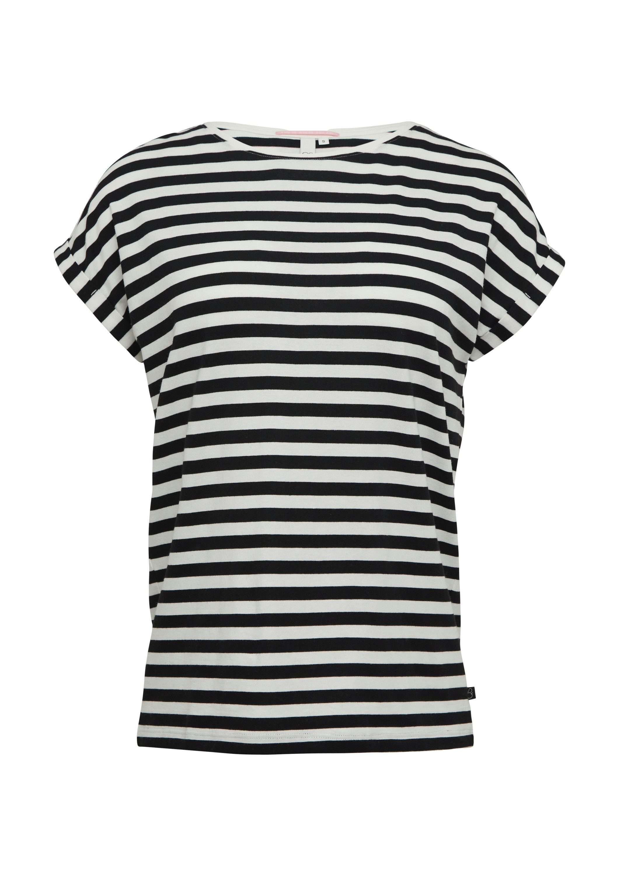 QS Kurzarmshirt T-Shirt Locker geschnittenes T-Shirt günstig online kaufen