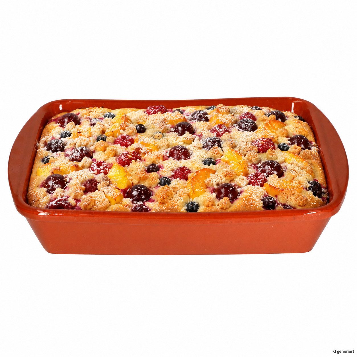 MamboCat Auflaufform Ton-Auflaufform ECKI L 1L 28,5x19cm Backform Kuchen Airfryer Lasagne, Steingut