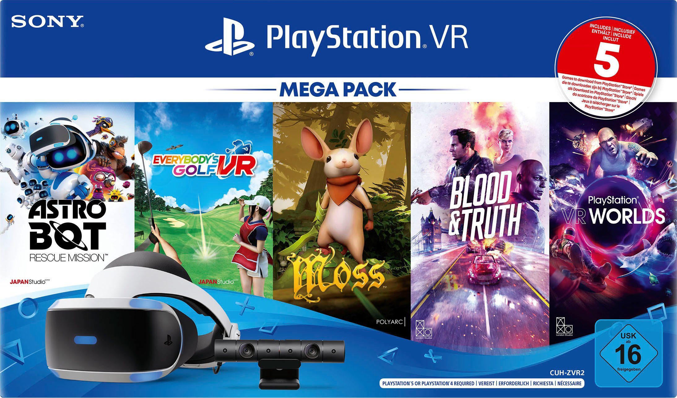 PlayStation 4 VR Mega Pack 3 Virtual-Reality-Brille