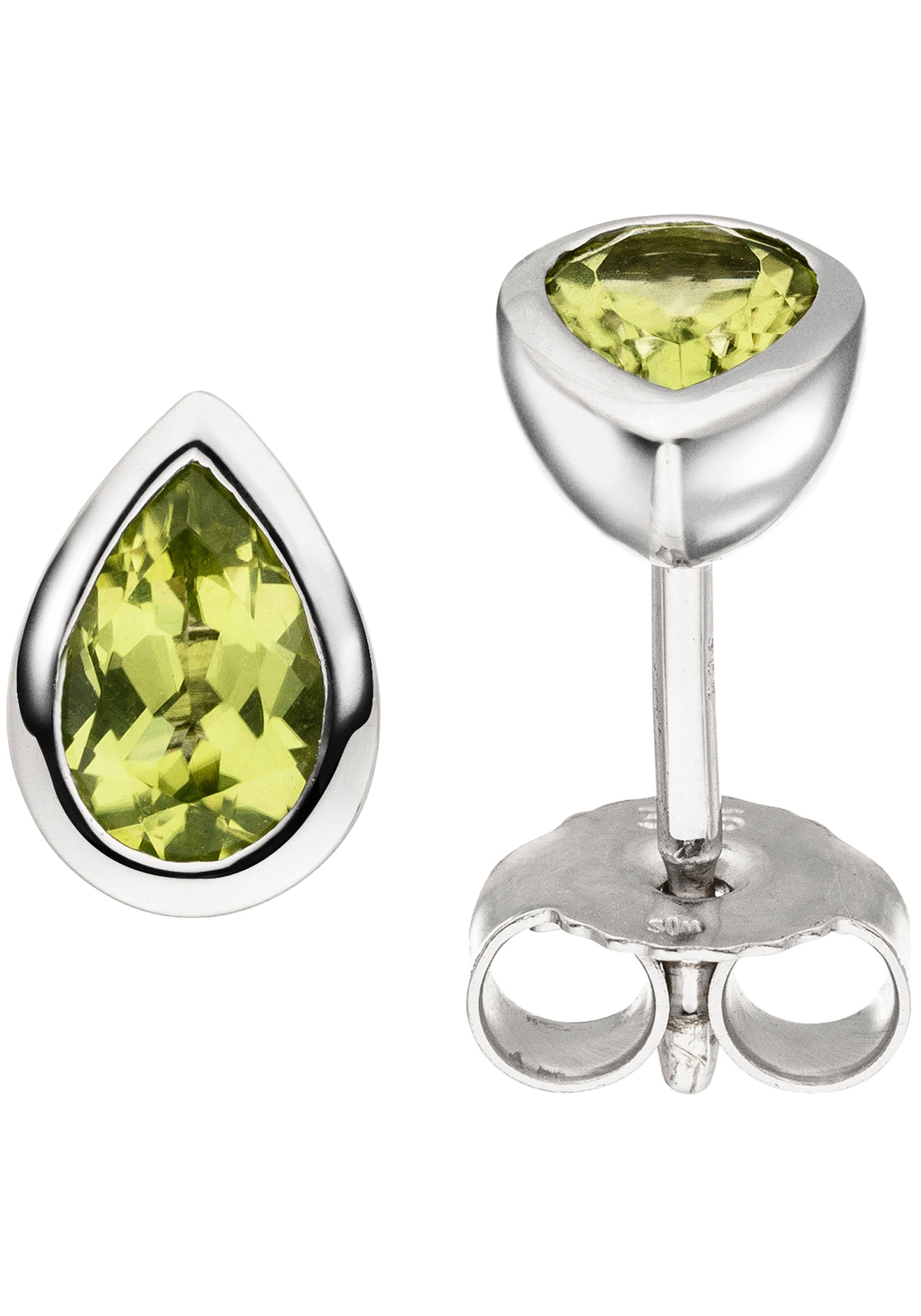 JOBO Paar Ohrstecker, 585 Weißgold mit ...