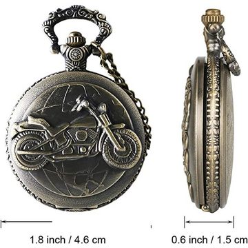 GelldG Taschenuhr Taschenuhr, Creative Metall Quarz Taschenuhr Anhänger Vintage Uhr