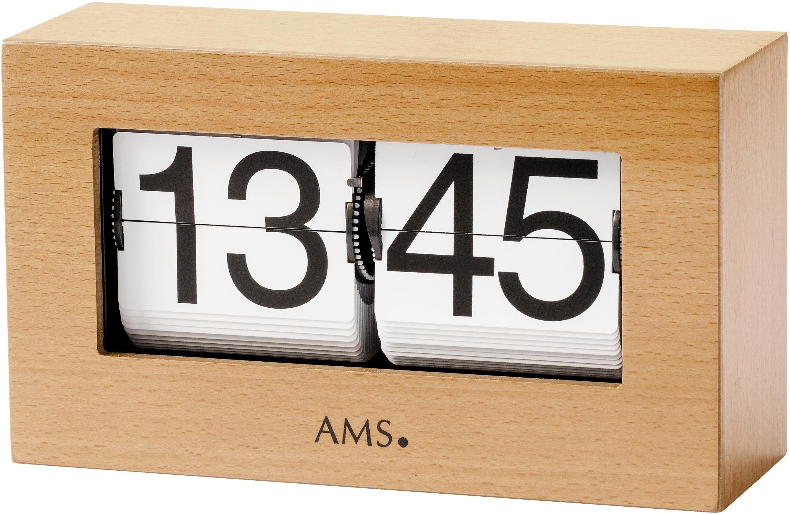 AMS Tischuhr T1175/18 Büro, Wohnzimmer, Esszimmer, Holz