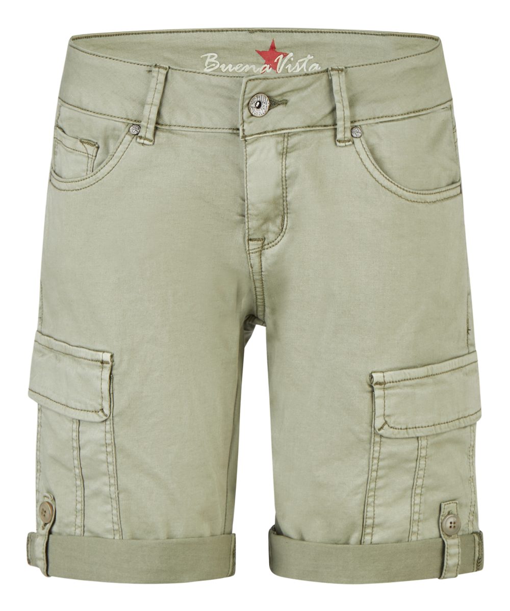Buena Vista Stretch-Jeans BUENA VISTA CARGO SHORT aloe BV B5710 4003.7143 - Stretch Twill