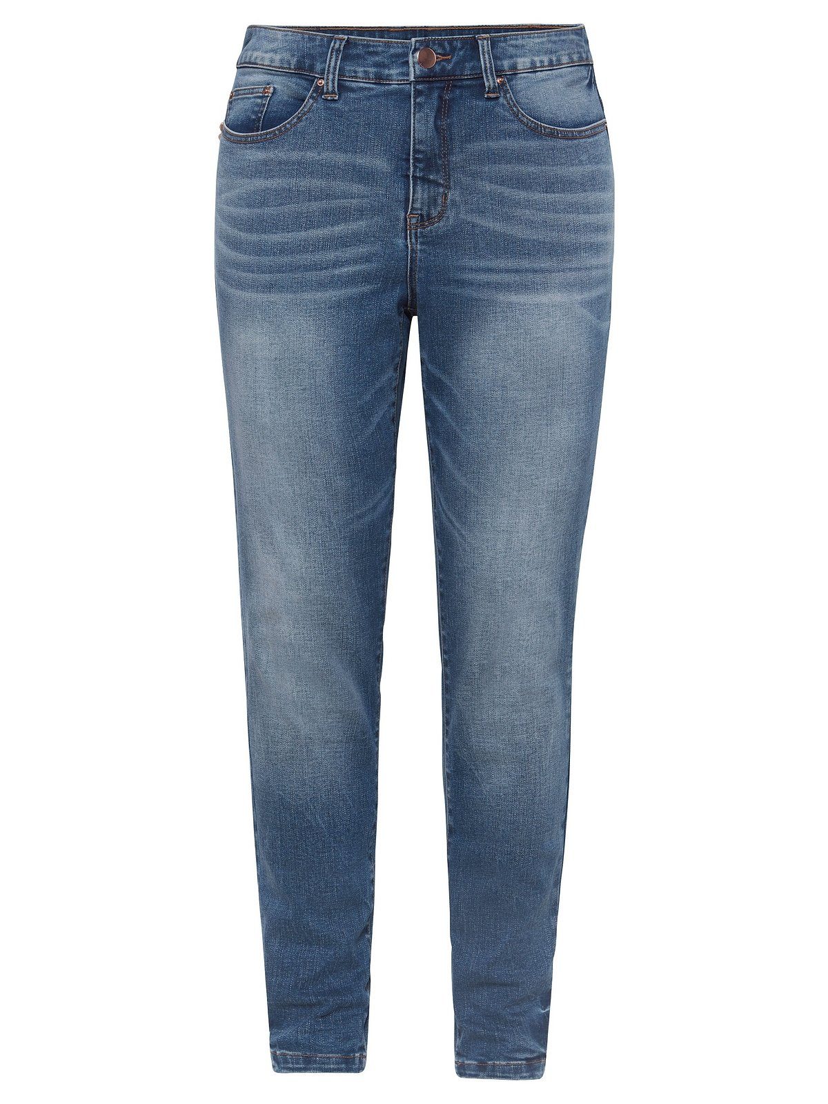 Skinny mit Denim Große Stretch-Jeans Größen Bodyforming-Effekt Sheego blue