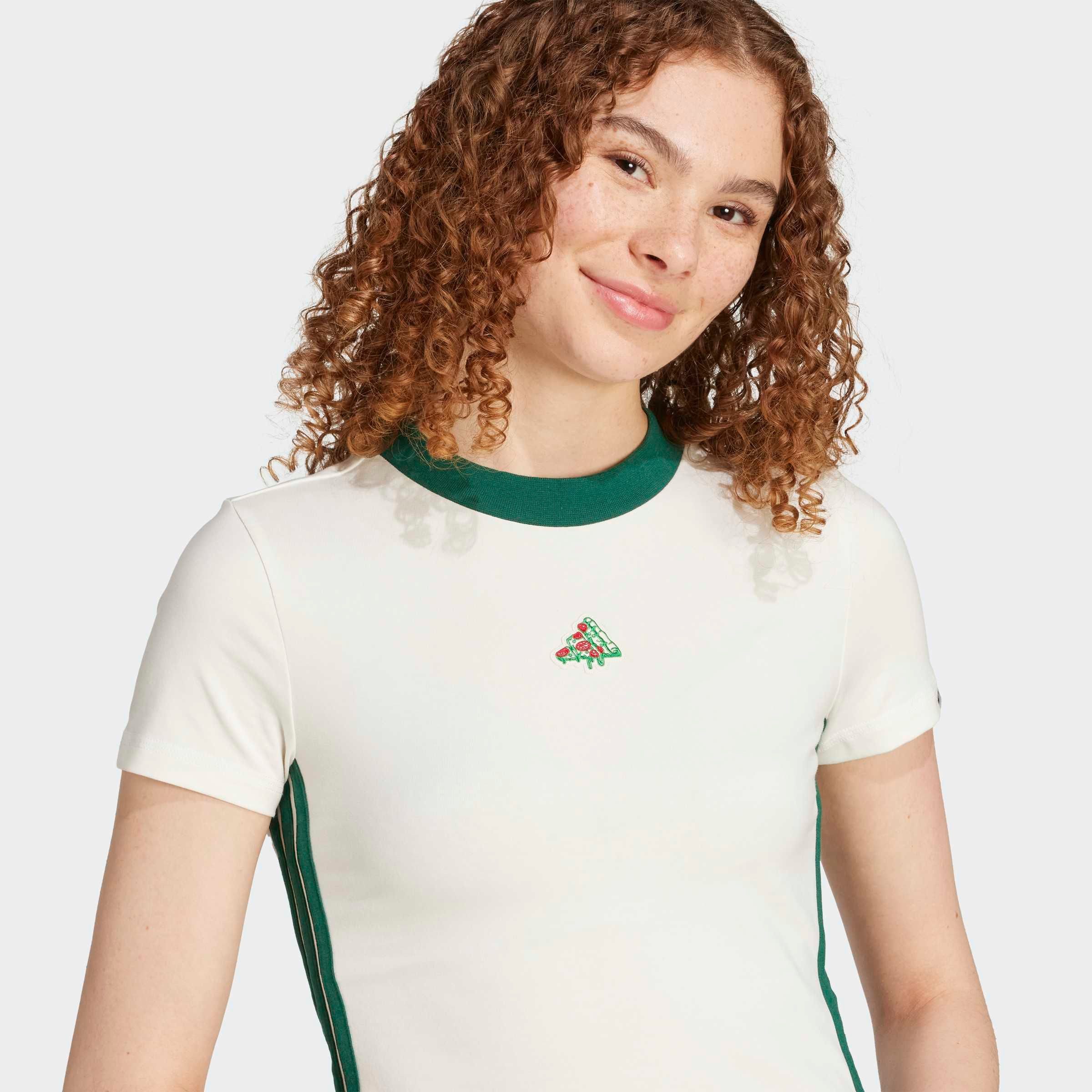 adidas Sportswear T-Shirt PIZZA GRAPHIC aus Baumwolljersey mit Elasthan, pflegeleicht