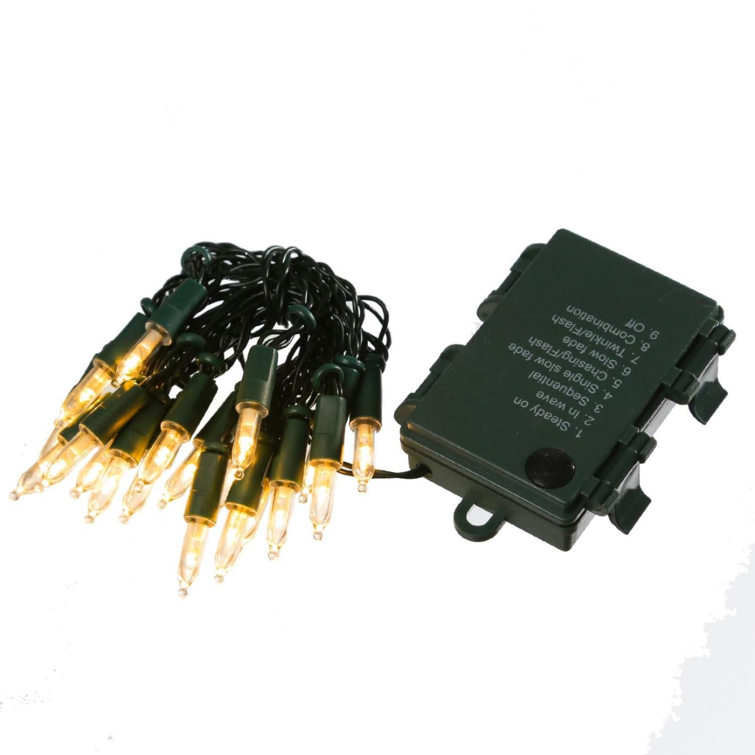 MARELIDA LED-Lichterkette Pisello Weihnachtslichterkette 20 bernstein LED 1,9m für Außen, 20-flammig