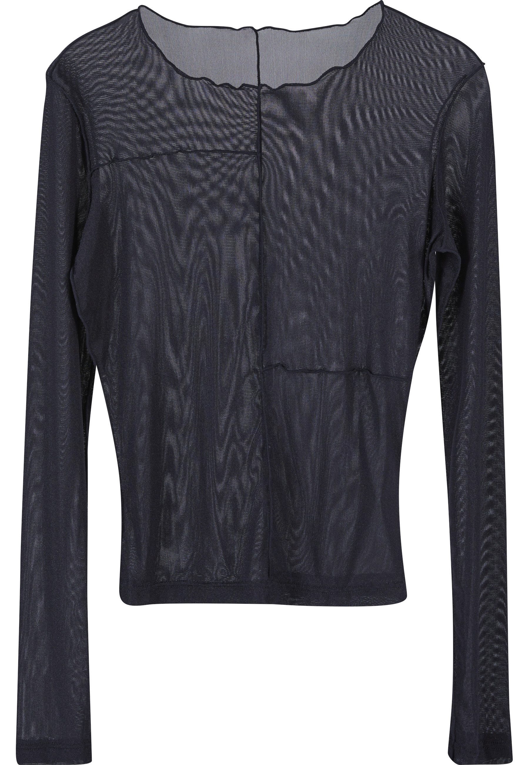 URBAN CLASSICS Longsleeve Urban Classics Damen Ladies Exposed Seam Mesh Longsleeve (1-tlg)