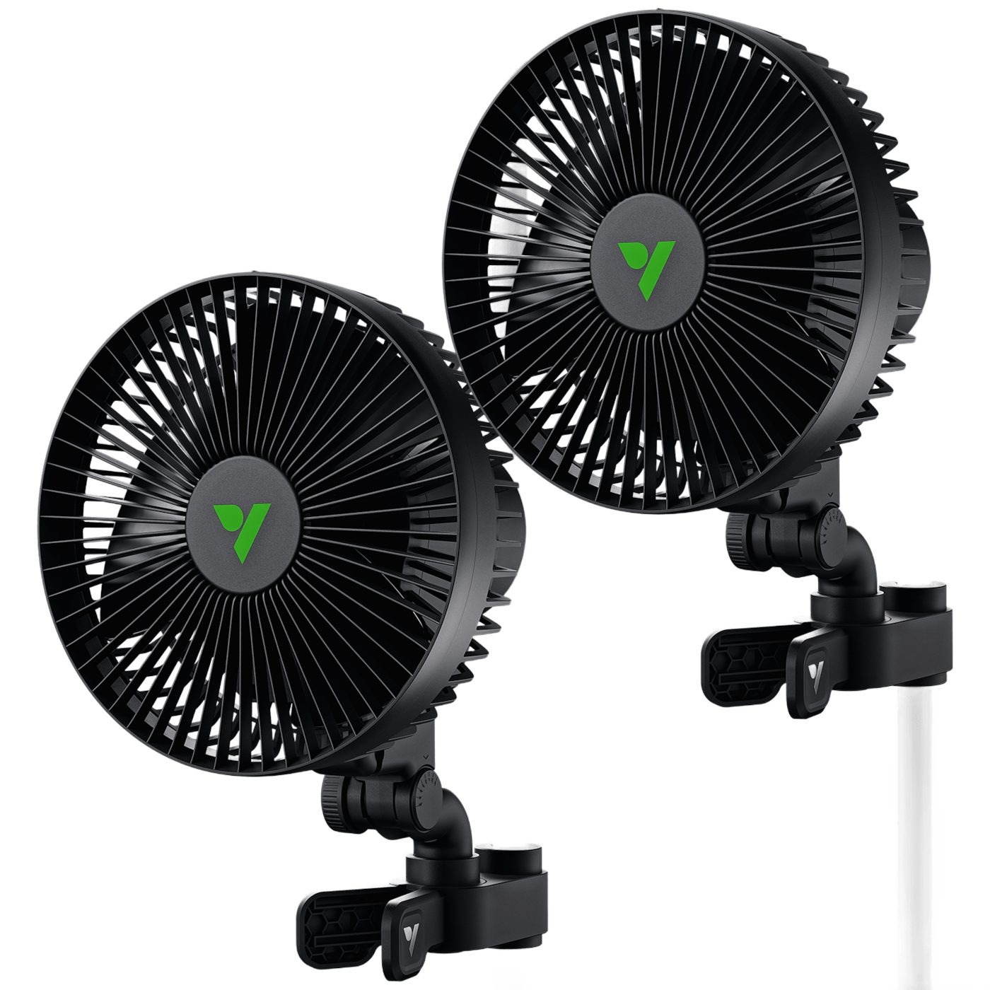 VIVOSUN Tischventilator Vivosun AeroWave A6 Clip Fan, 15 cm Durchmesser, Clip Ventilator mit Oszillation im 2er Set
