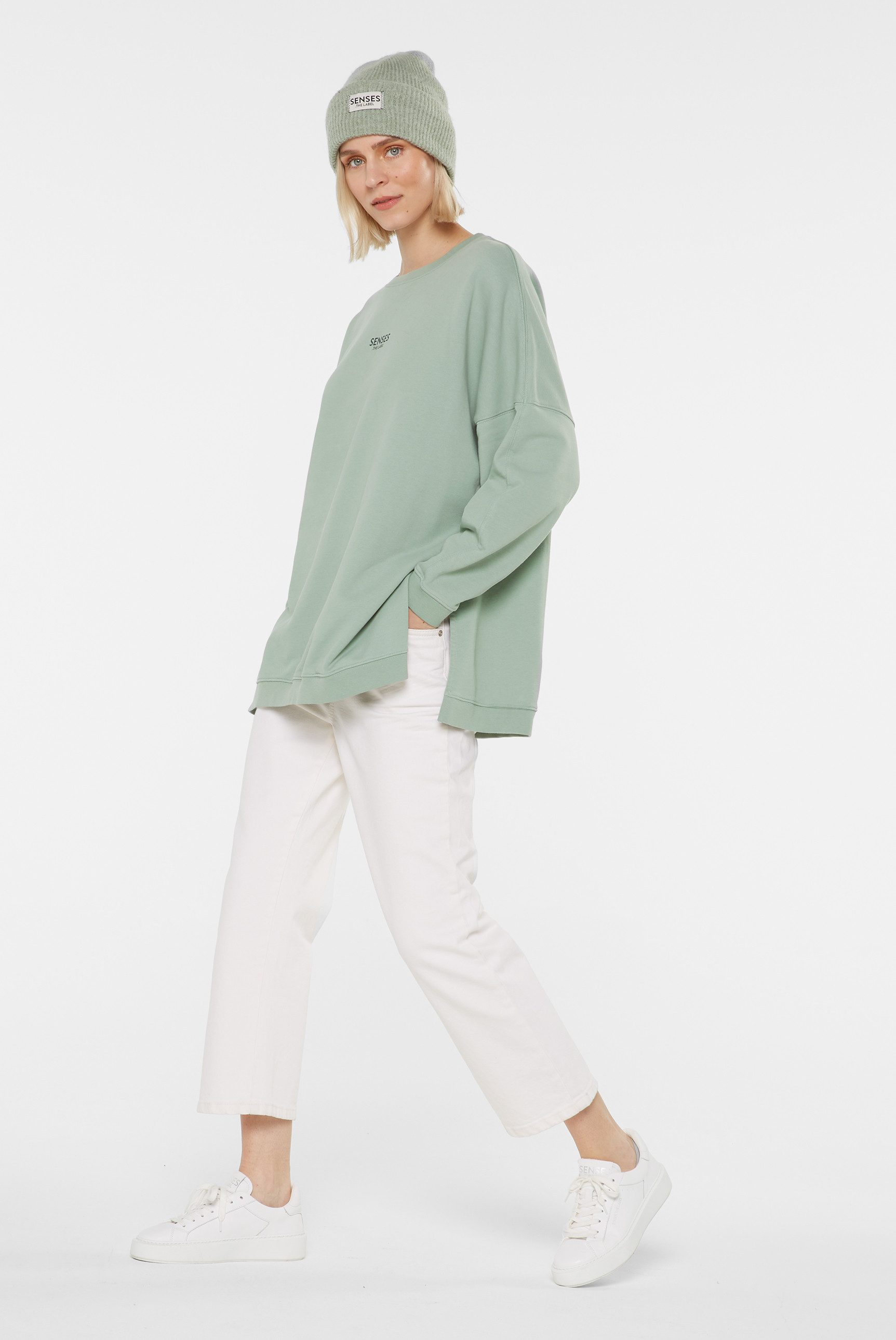 SENSES.THE LABEL Sweater mit Seitenschlitze