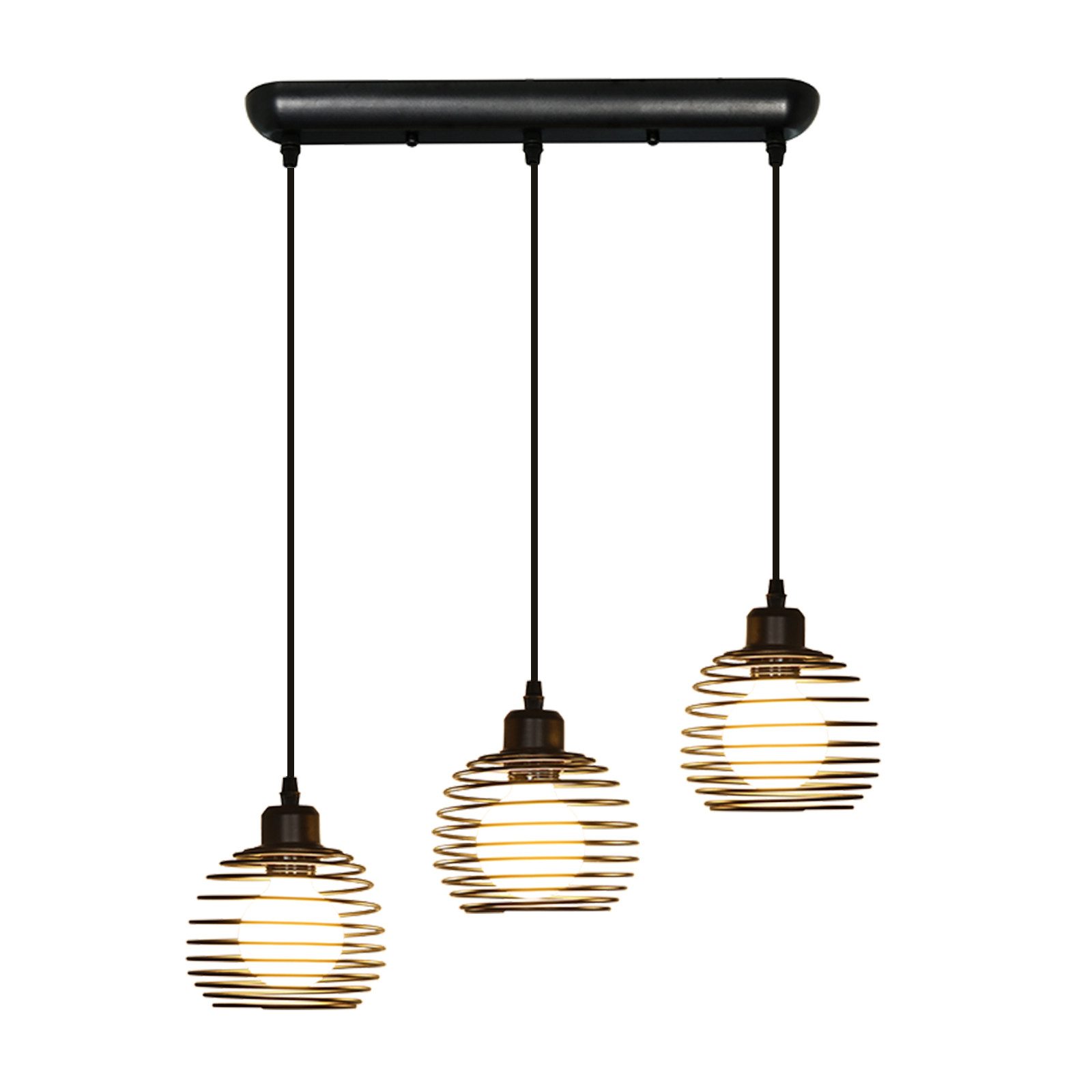 ZMH Pendelleuchte Vintage Pendelleuchte Schwarz E27 Pendellampe aus Metall, günstig online kaufen