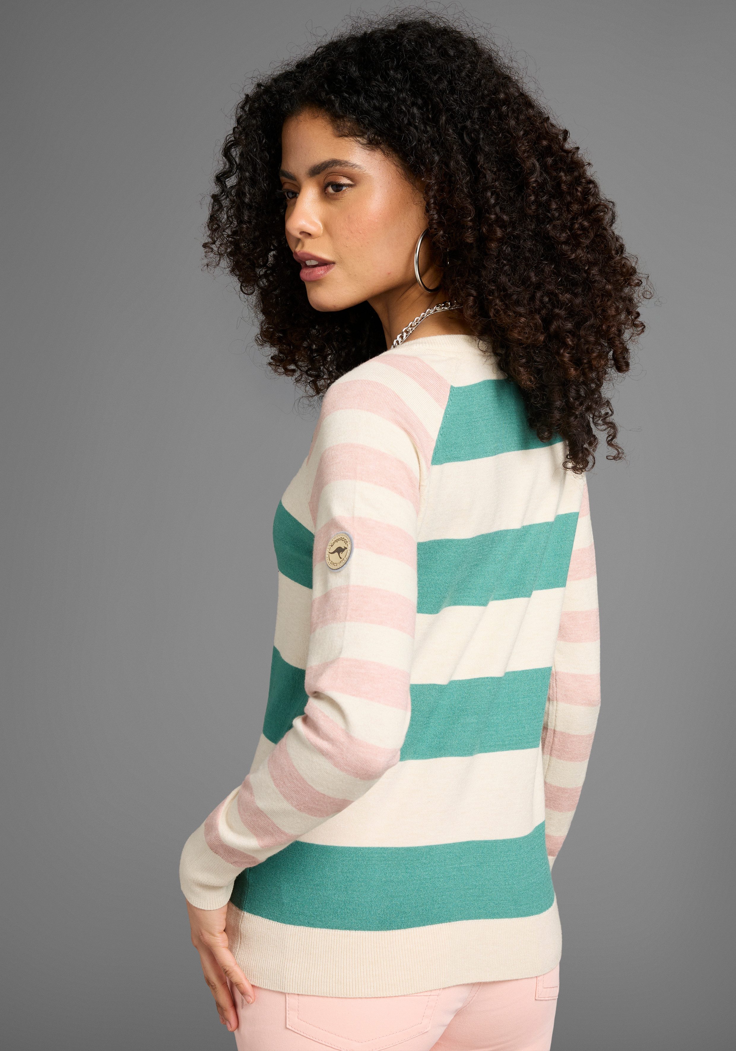 KangaROOS Strickpullover mit Blockstreifen in Pastelltönen günstig online kaufen