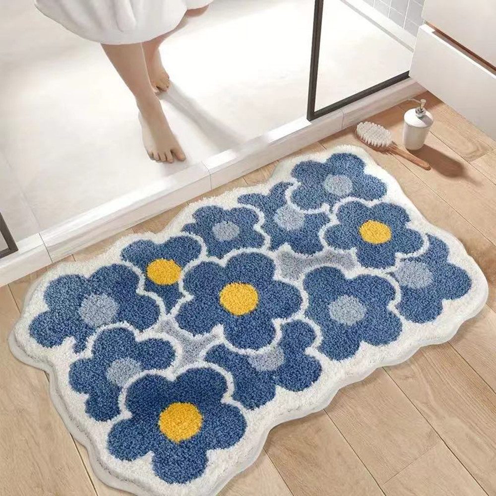 Coonoor Badematte Fußmatte Badezimmer Blumenbadteppich Türmatte günstig online kaufen