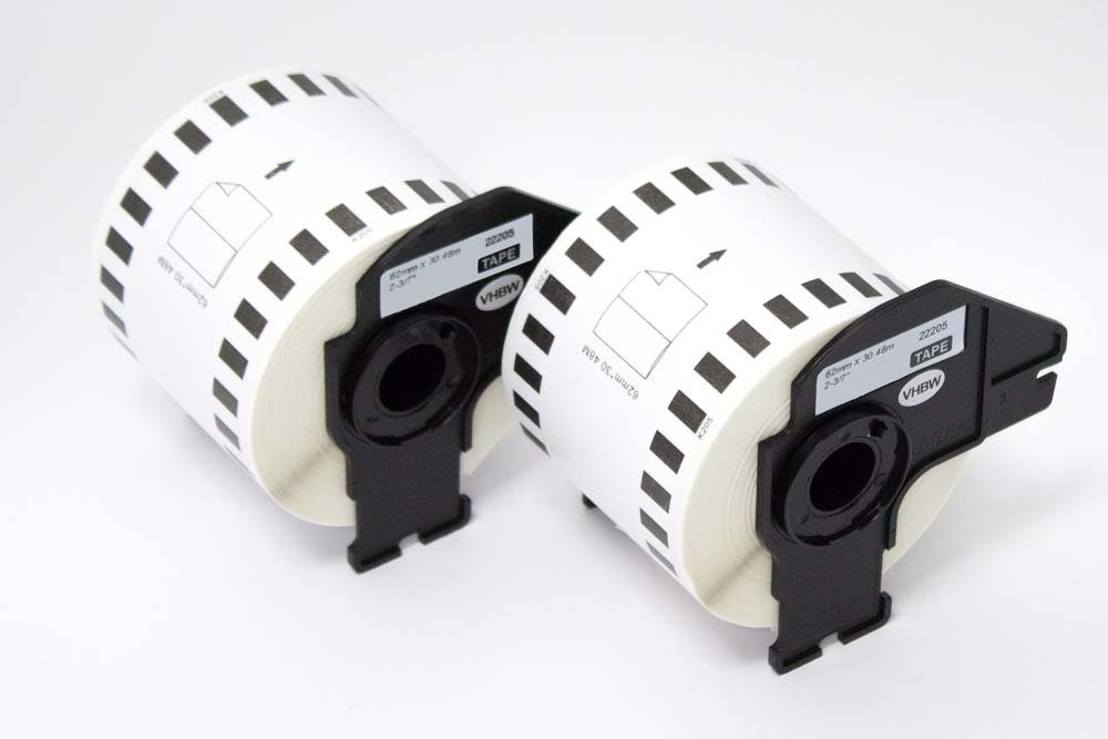 vhbw Etikettenpapier passend für QL-1060, QL-1050, QL1050N, QL1060N, PT Brother QL-500