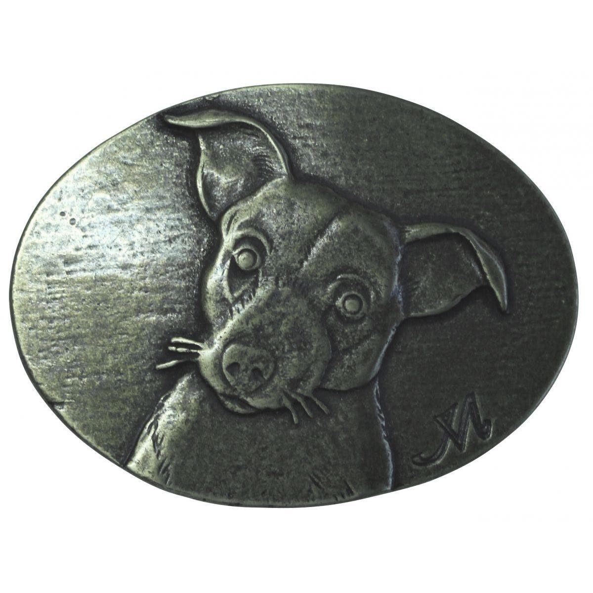Gürtelschnalle Jack Russel 4,0 cm - Buckle Gürtelschließe 40mm - für Jagd-Outfit und