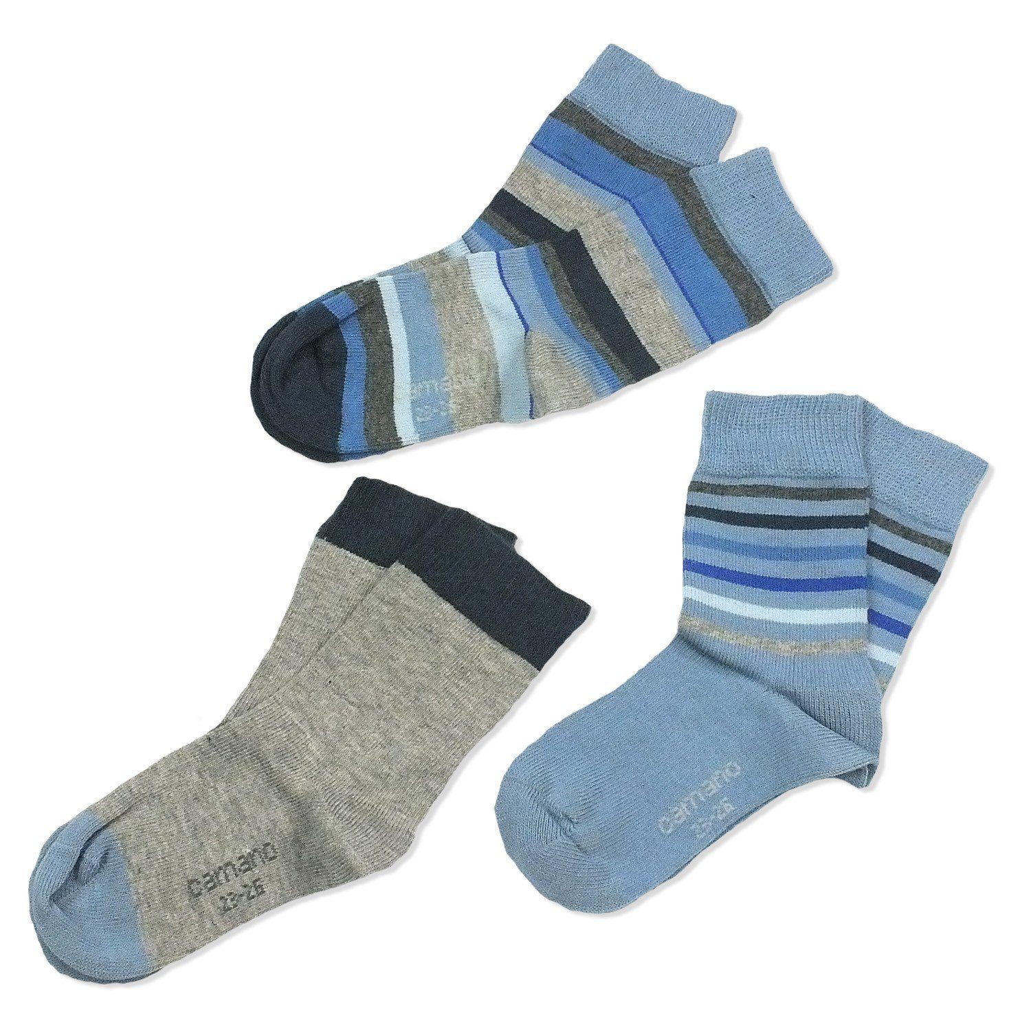 CA3822 3-Paar, Baumwolle, 3 Kindersocken Kinder Jungen Mädchen mit Camano & Langsocken Socken, (Packung, Paar)