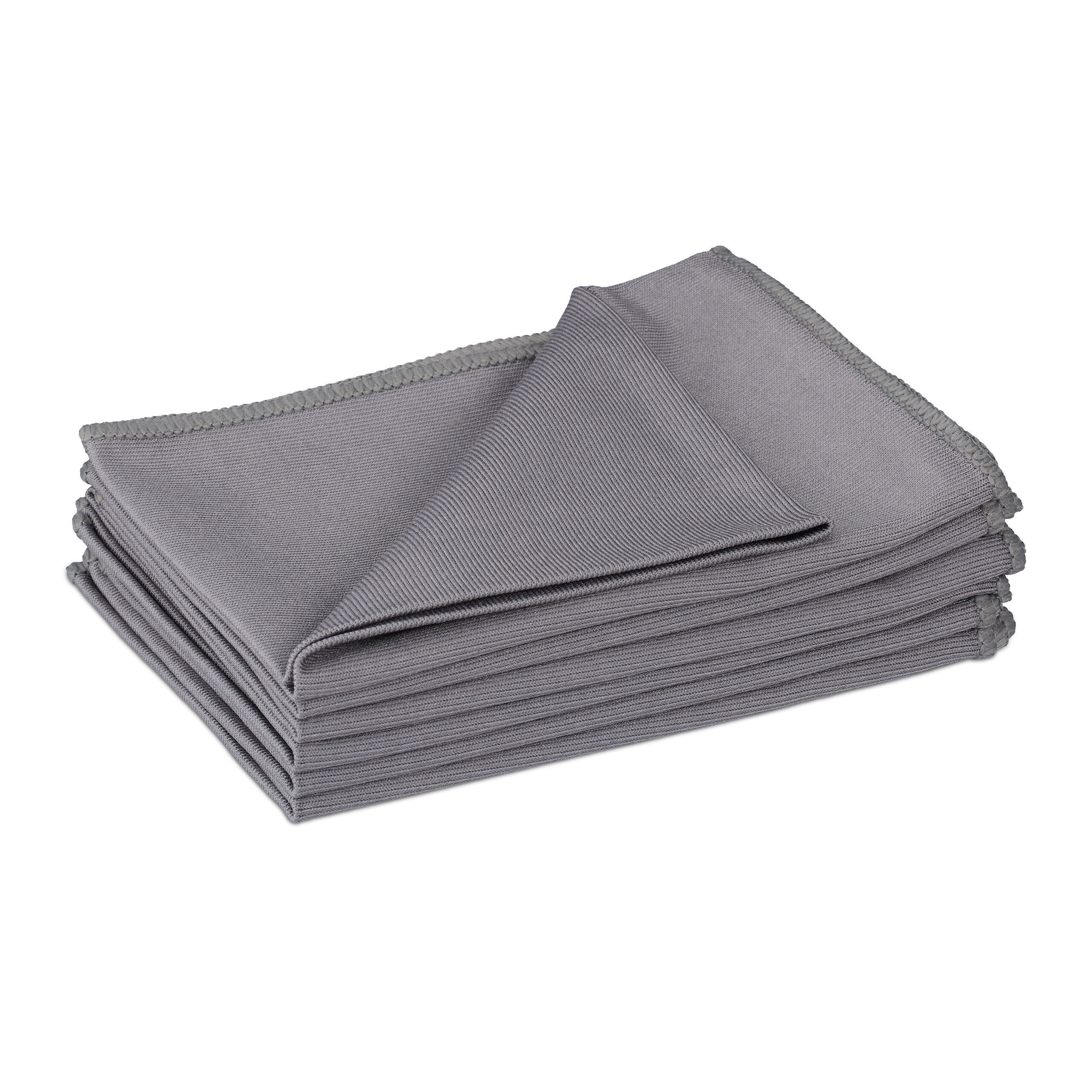relaxdays Spültuch Mikrofasertücher 40x60cm 6er Set, (6-tlg), Grau