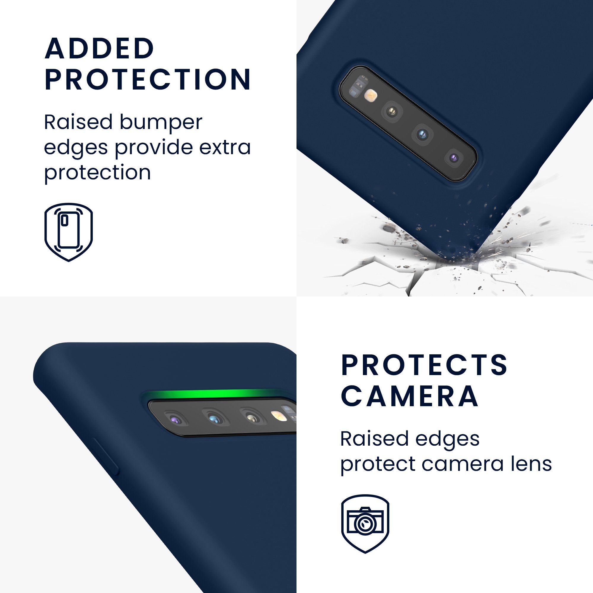 kwmobile Handyhülle Handyhülle für Samsung Galaxy S10 Plus / S10+ Hülle, Weiches Handy Silikon Case - Schutzhülle Cover