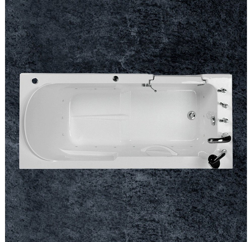 Thumbnail - DEKO VERTRIEB BAYERN Whirlpool-Badewanne Luxus Tür Seniorenbadewanne F1 Whirlpool Senioren Badewanne 150x75