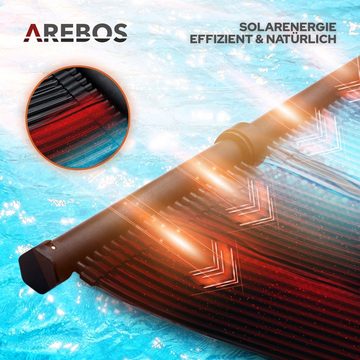 Arebos Pool-Solarkollektor Solarheizung, Poolheizung, Solarmatte, Solarabsorber, Bypass Set, (Set, 12-St., inkl. Bypass - Set), Beliebig erweiterbar, inkl. Bypass-Set