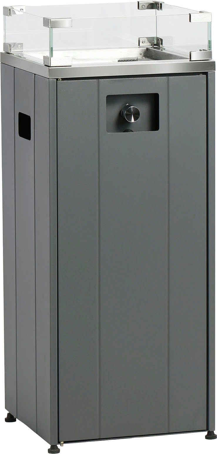 Buschbeck Malta lounge fire pit, WxLxH: 38x38x91 cm, for 11 kg gas cylinders