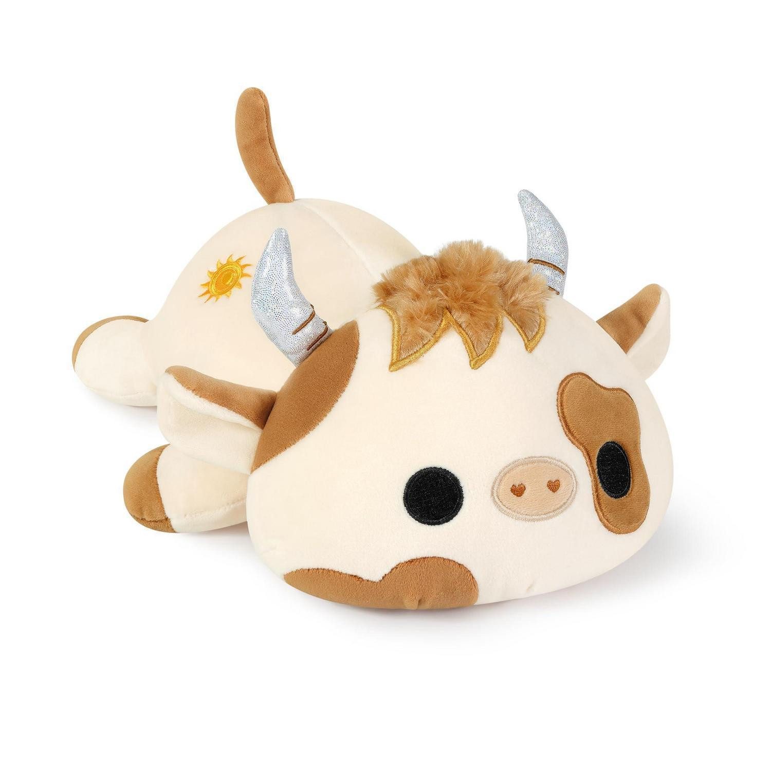 LuxusKollektion Kuscheltier Plüschtier Kuh Kuscheltier Kawaii Plüschkissen Geschenk Beige 30cm