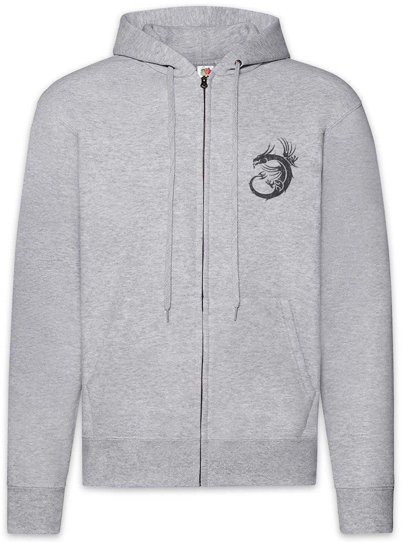 Sweatjacke Tribal Dragon II Zipper Hoodie Drache Drachen Kelten Celts Keltischer