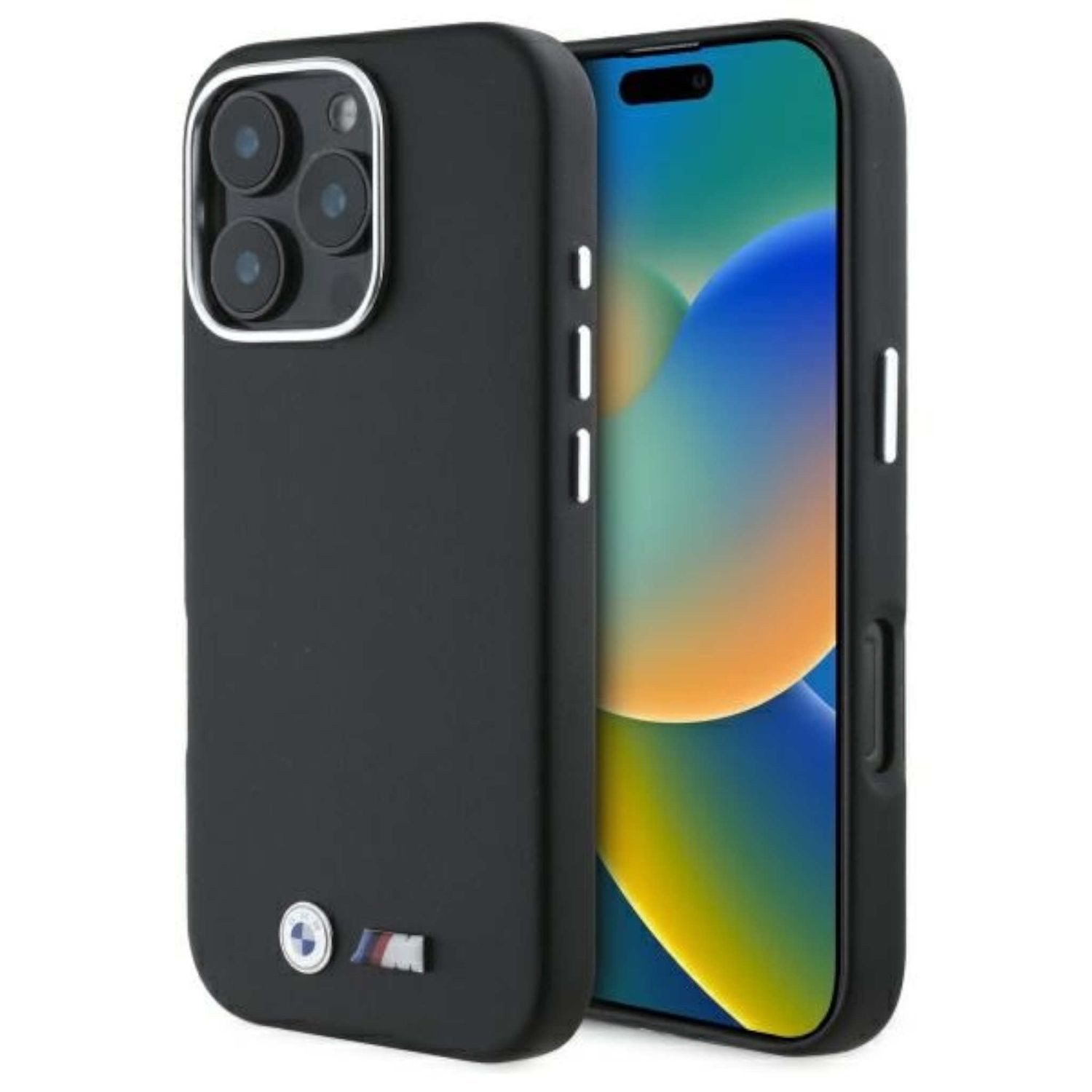 BMW Smartphone-Hülle BMW Apple iPhone 16 Pro Hardcase Smooth Full Wrapped Metal MagSafe