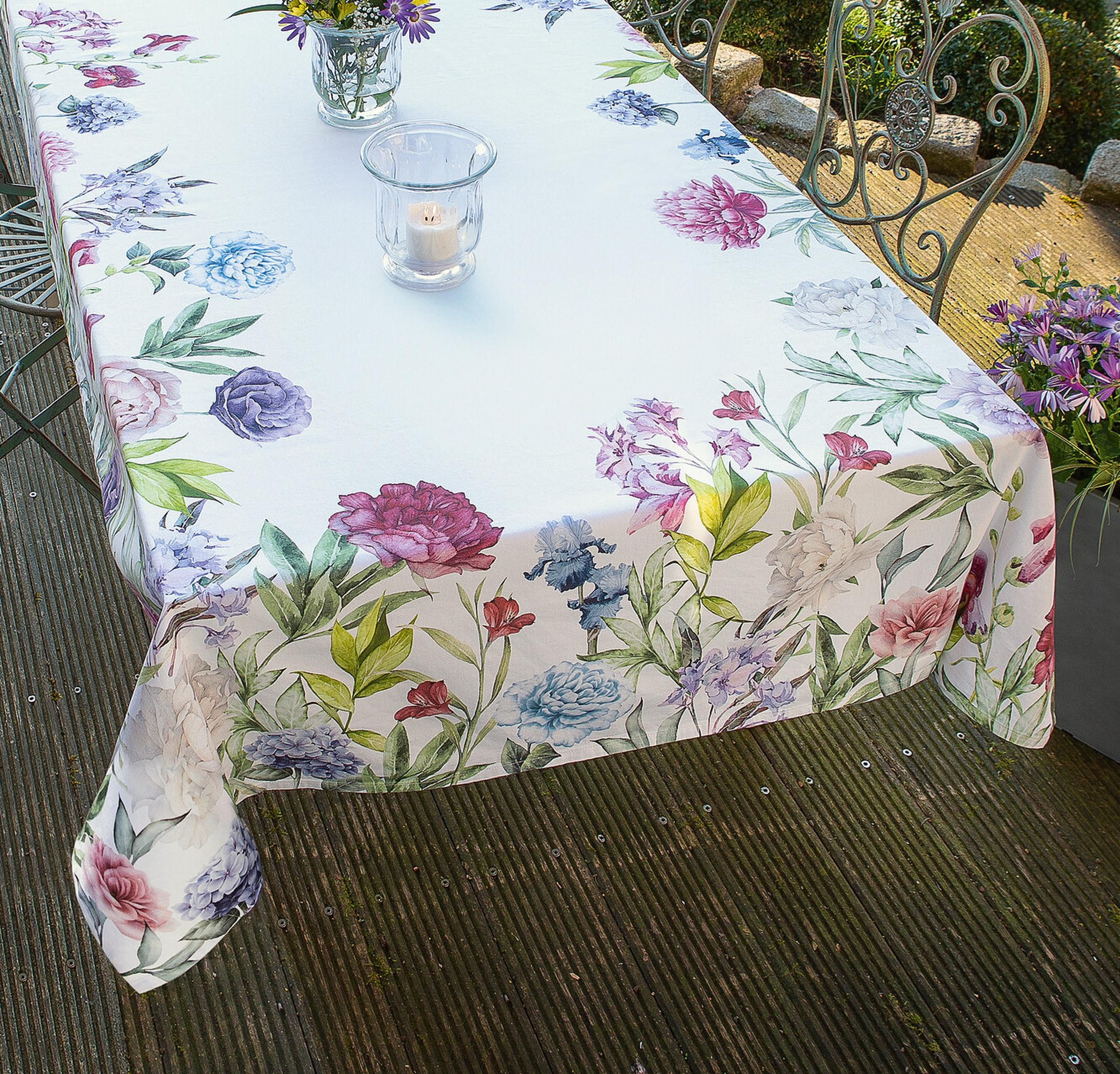 Frank Flechtwaren Tischdecke Tafeldecke Blumenwiese 100% günstig online kaufen