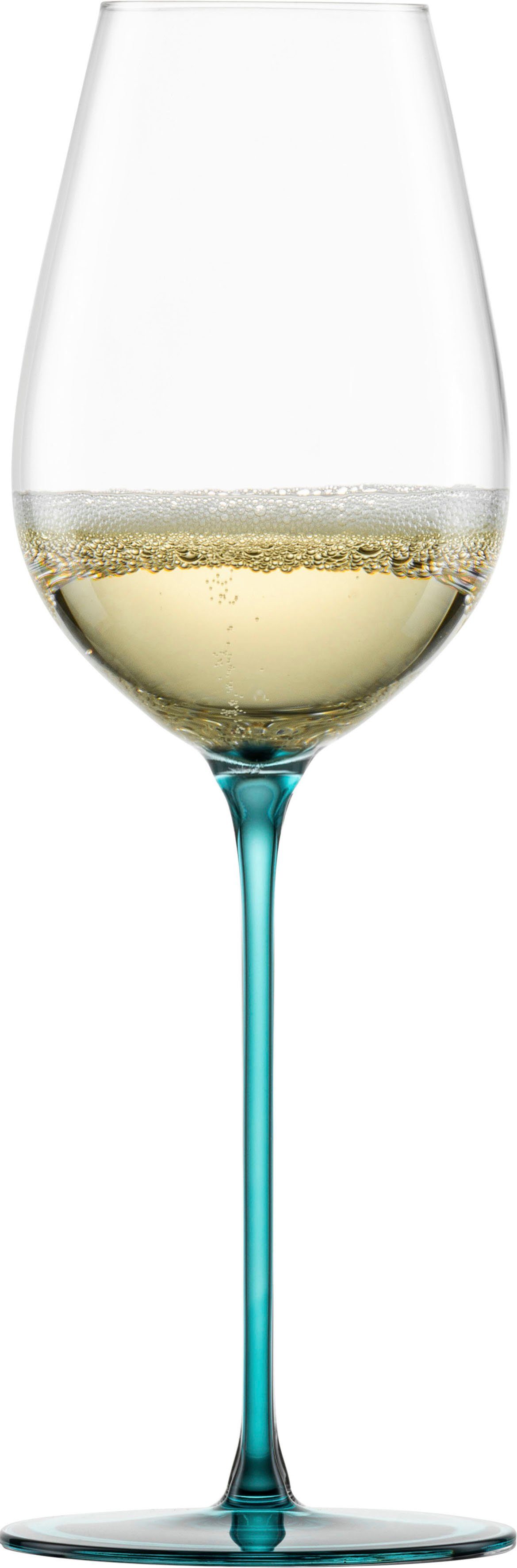 Eisch Germany Champagnerglas INSPIRE SENSISPLUS, 2-tlg., Kristallglas, die Veredelung der Stiele erfolgt in Handarbeit, 400 ml, 2-teilig
