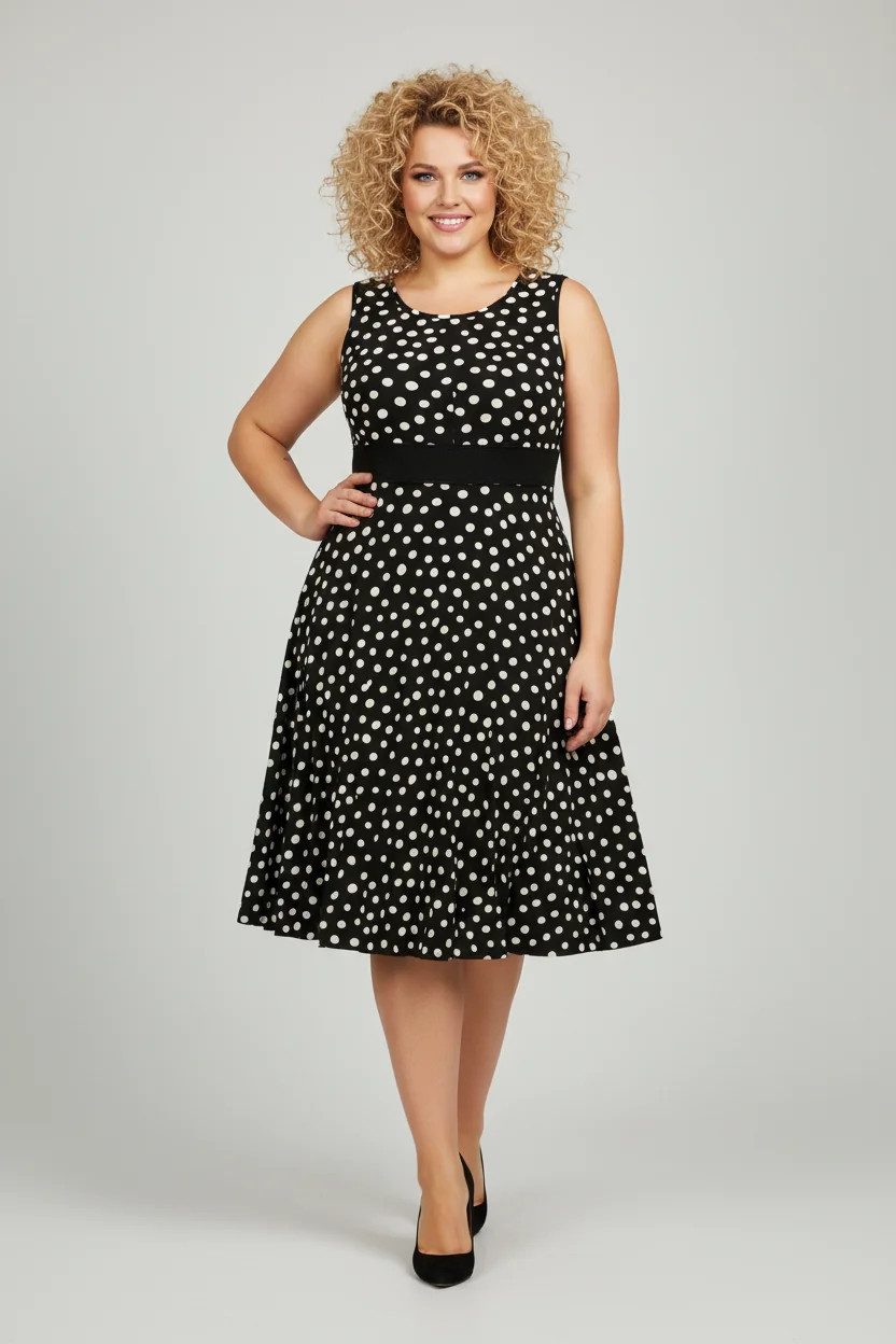 Shape of You Minikleid Kleid mit Polka-Dot-Muster günstig online kaufen