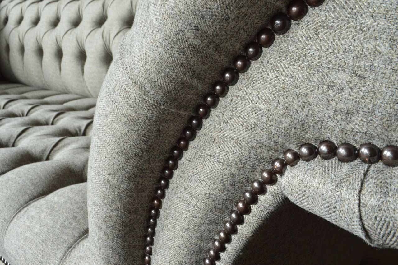 Couchen Sofa Sitzer Sofa Dreisitzer Europe Made Möbel Sofas Design 3 Neu, JVmoebel Grau In Polster