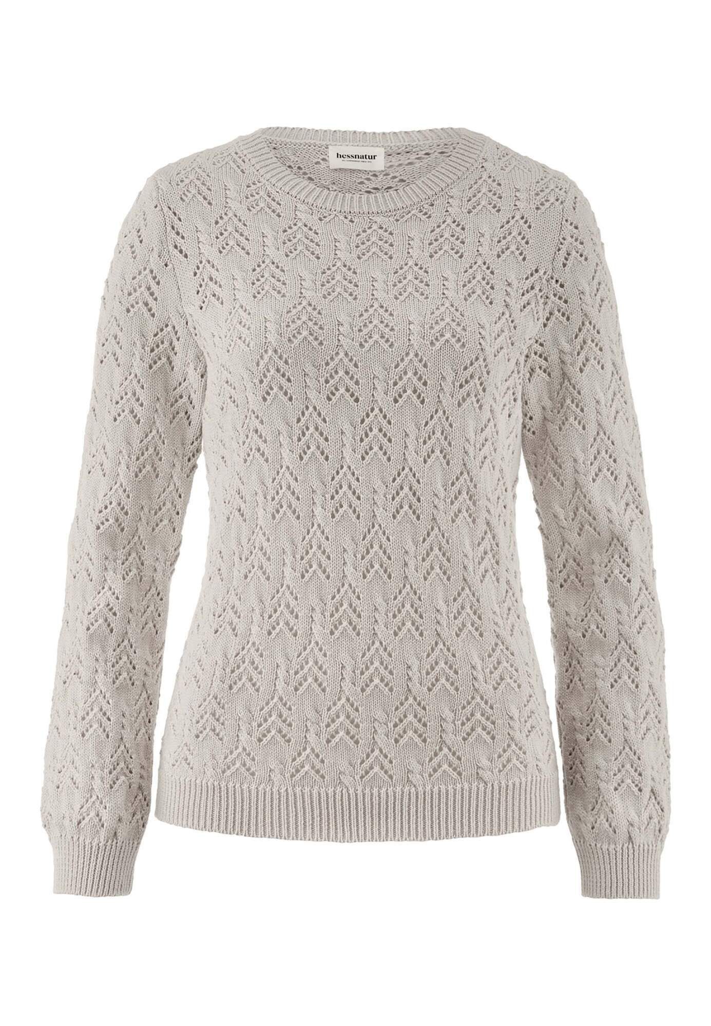 Hessnatur Strickpullover aus Bio-Baumwolle und Wolle (1-tlg)