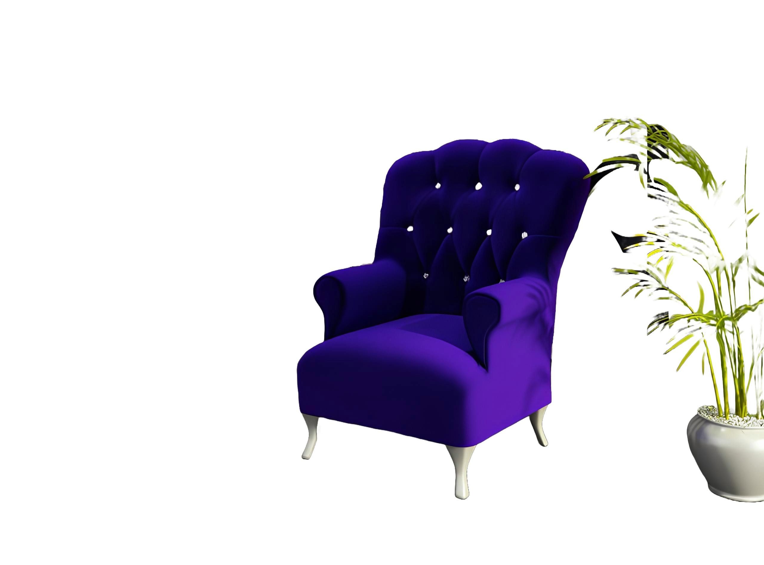 JVmoebel Chesterfield-Sessel DESIGNER OHREN SESSEL POLSTER CHESTERFIELD ENGLISH KRISTALLSTEINE (1-St., Sessel), Made in Europa