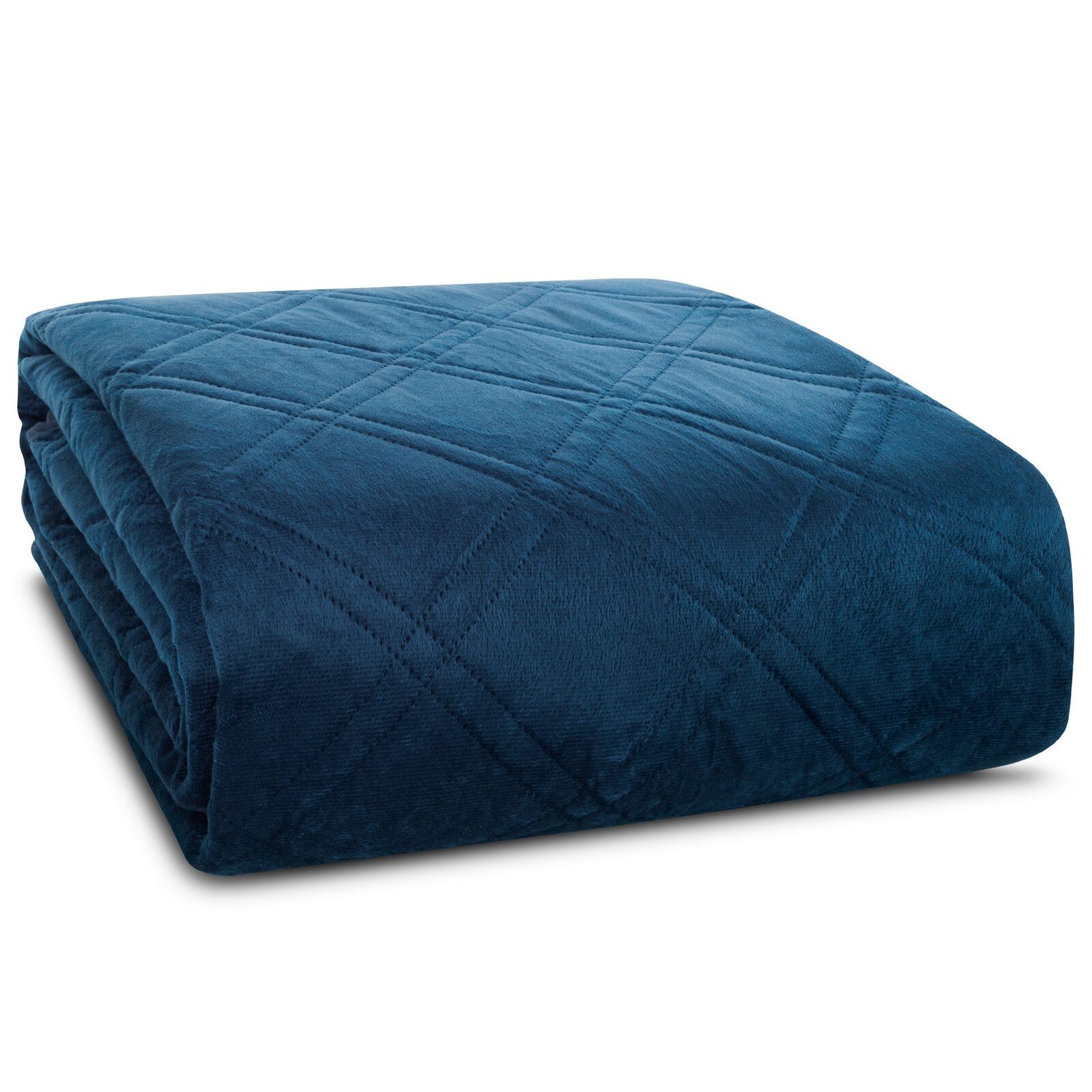 Design91 Tagesdecke Steppdecke LUIZ8 aus Samt Weicher Bett- und Sofaüberwur günstig online kaufen