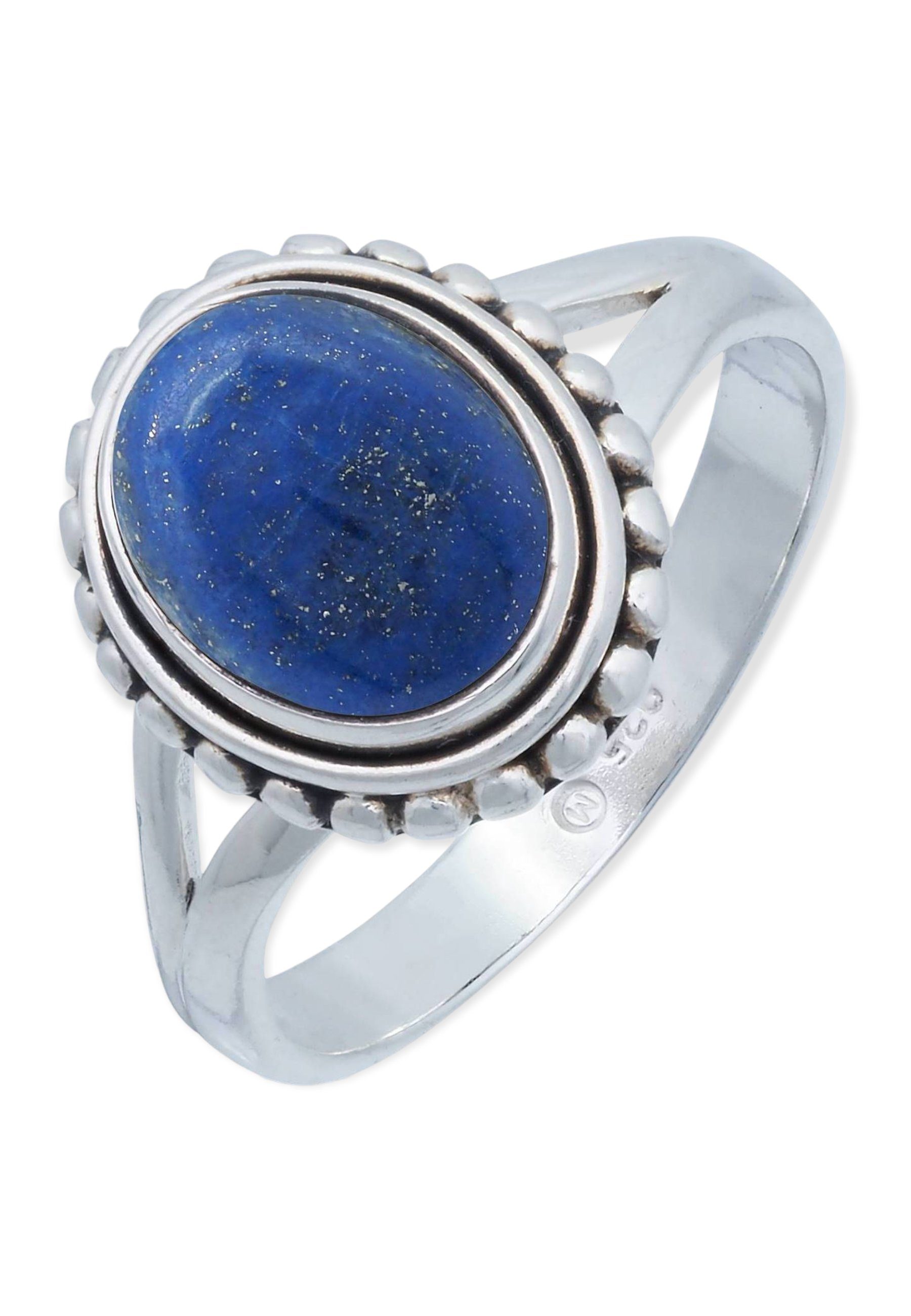 mantraroma Silberring 925er Silber mit Lapis Lazuli